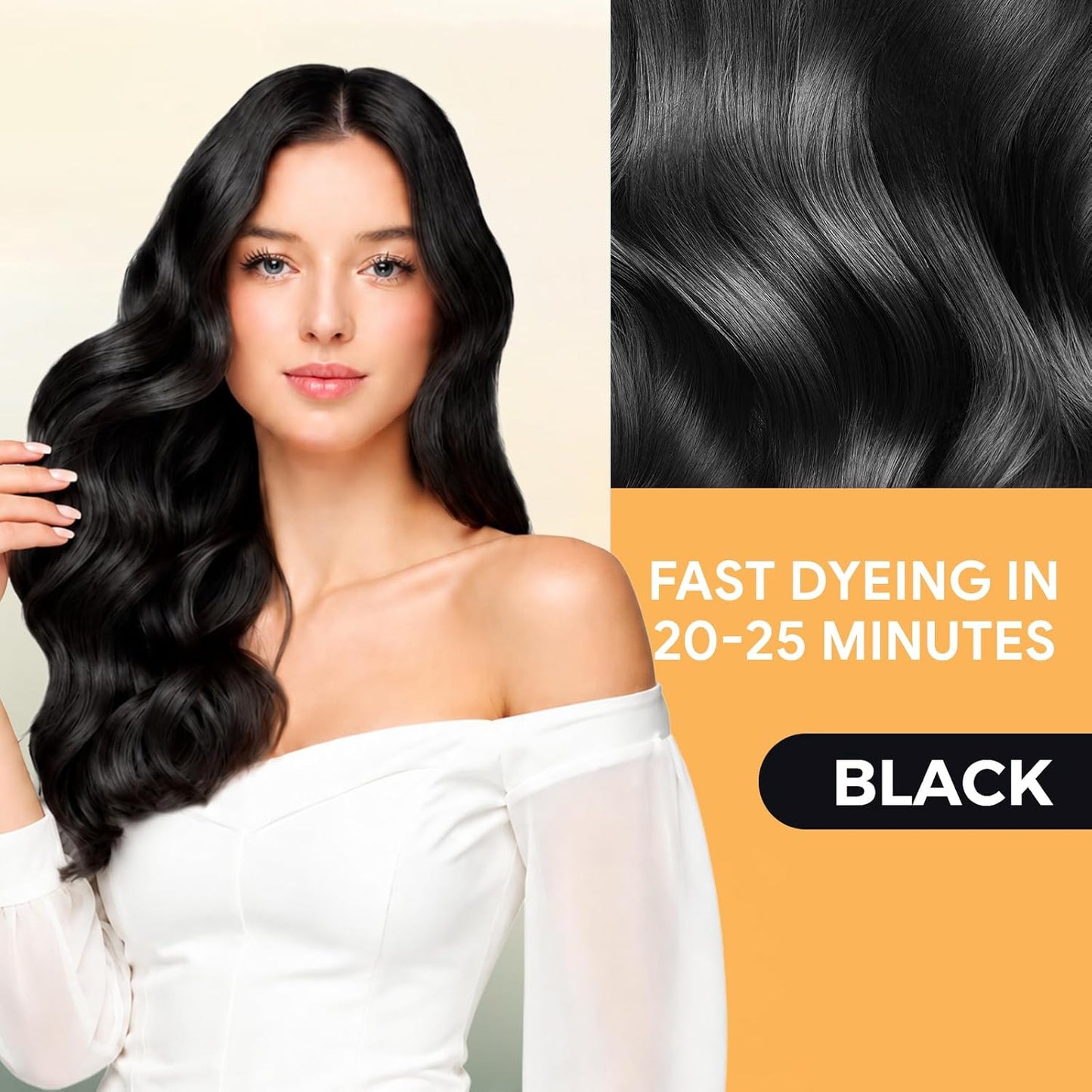 YOURTONE Black Hair Dye Shampoo - 3-in-1 Gray Coverage for Men & Women | Herbal Formula, 16.9 Oz
