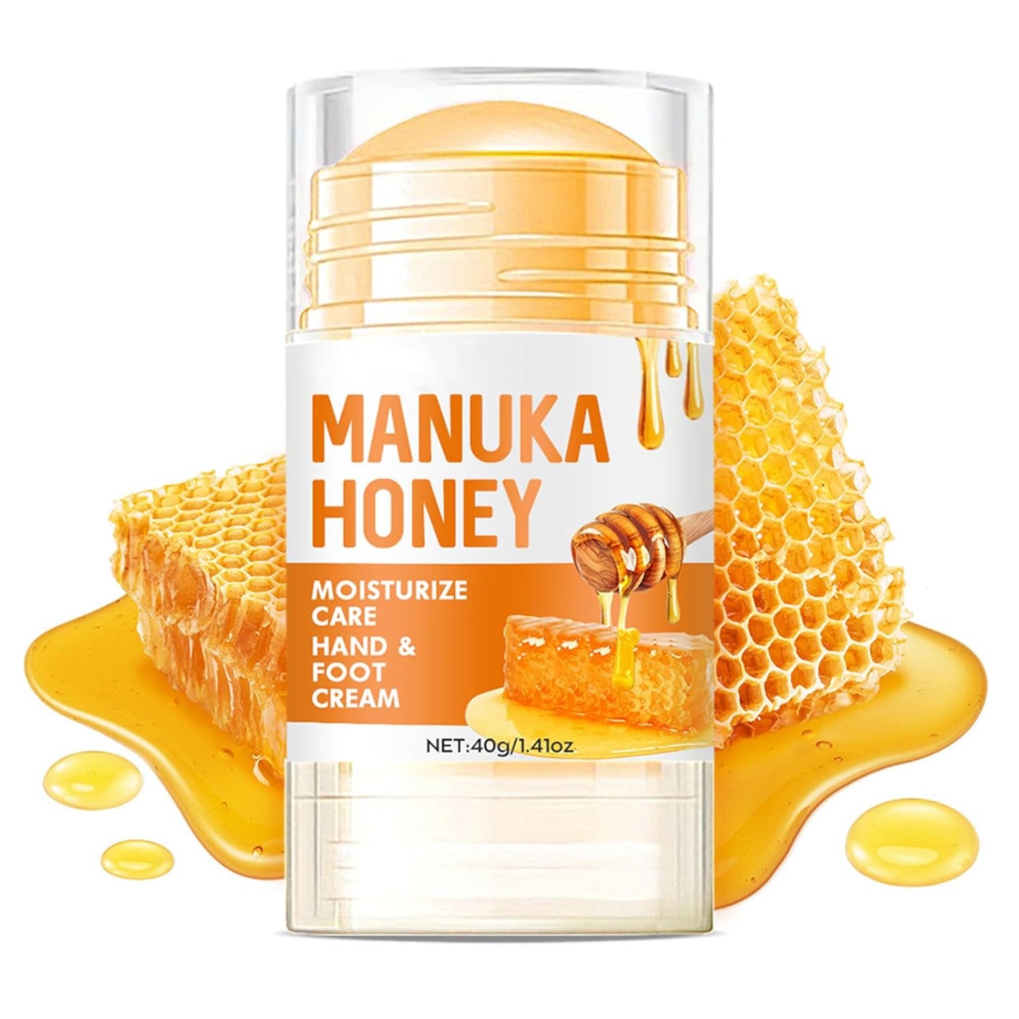 Honey Foot Balm Stick - Manuka Honey Moisturizing Cream for Dry, Cracked Heels & Feet | 1.41 Oz