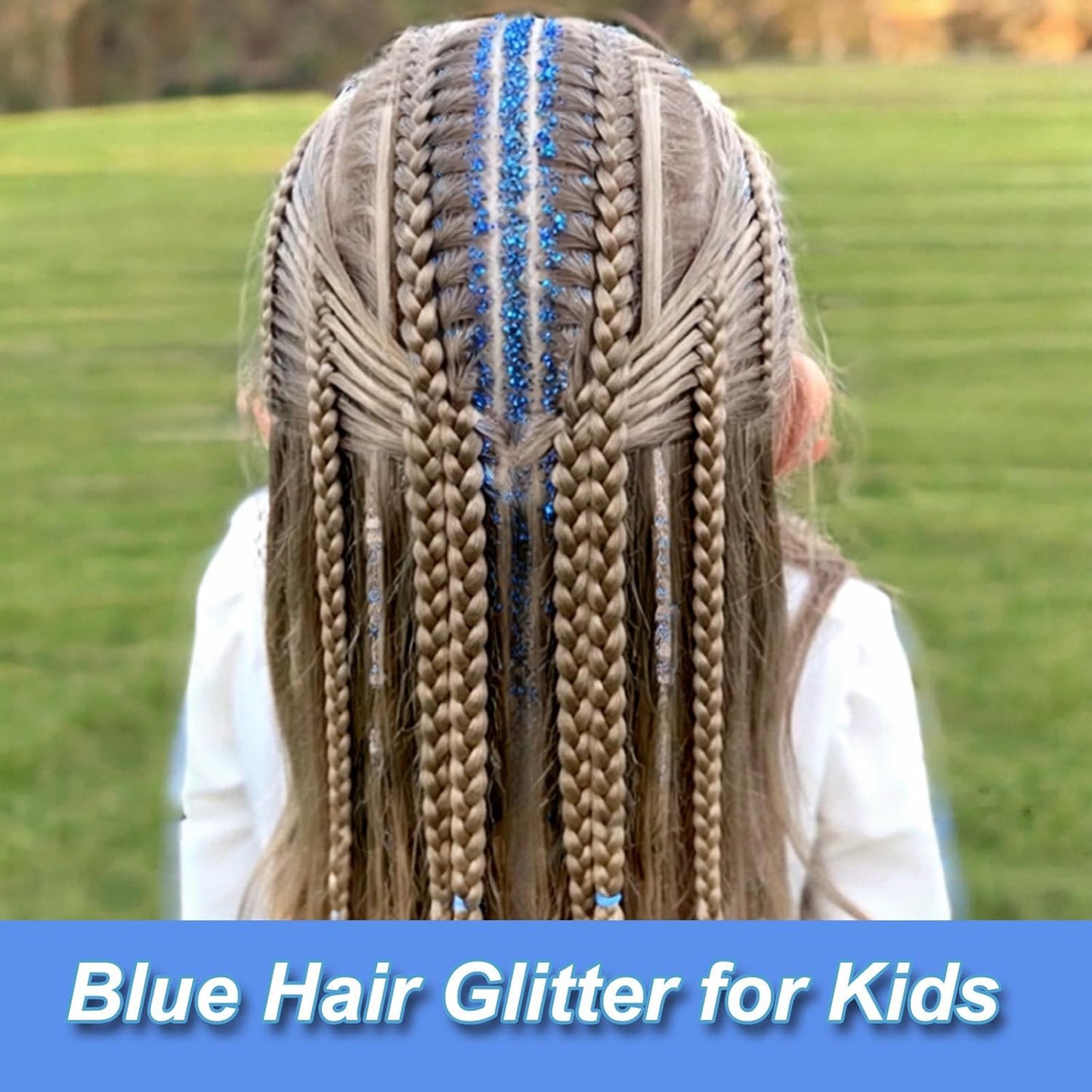 Hair Glitter Stick - Chunky Sequins for Rave & Concert | Waterproof Blue Face Glitter for Festivals & Halloween