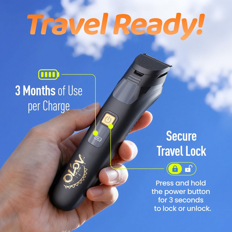 OLOV LITE Electric Beard Trimmer for Men,Nose Hair Trimmer & Men's Electric Razor 10-in-1 Grooming Kit Cordless Shaver Gift-Ready for Men(Black)