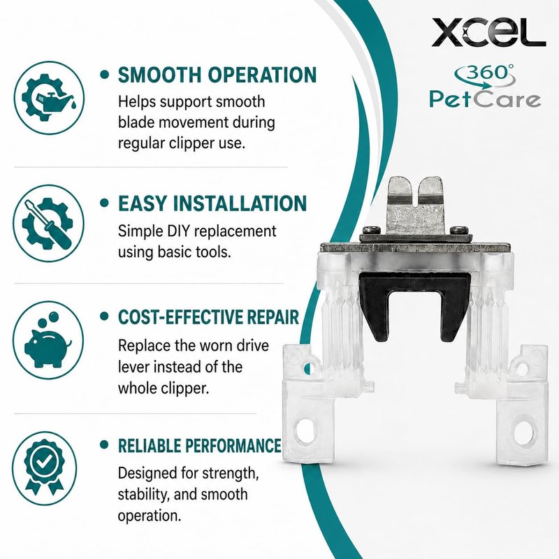 XCEL Blade Drive Lever Assembly Replacement, 3 Pack, Compatible with Select Andis AGC, AGR, BG and 5-Speed Grooming Clippers