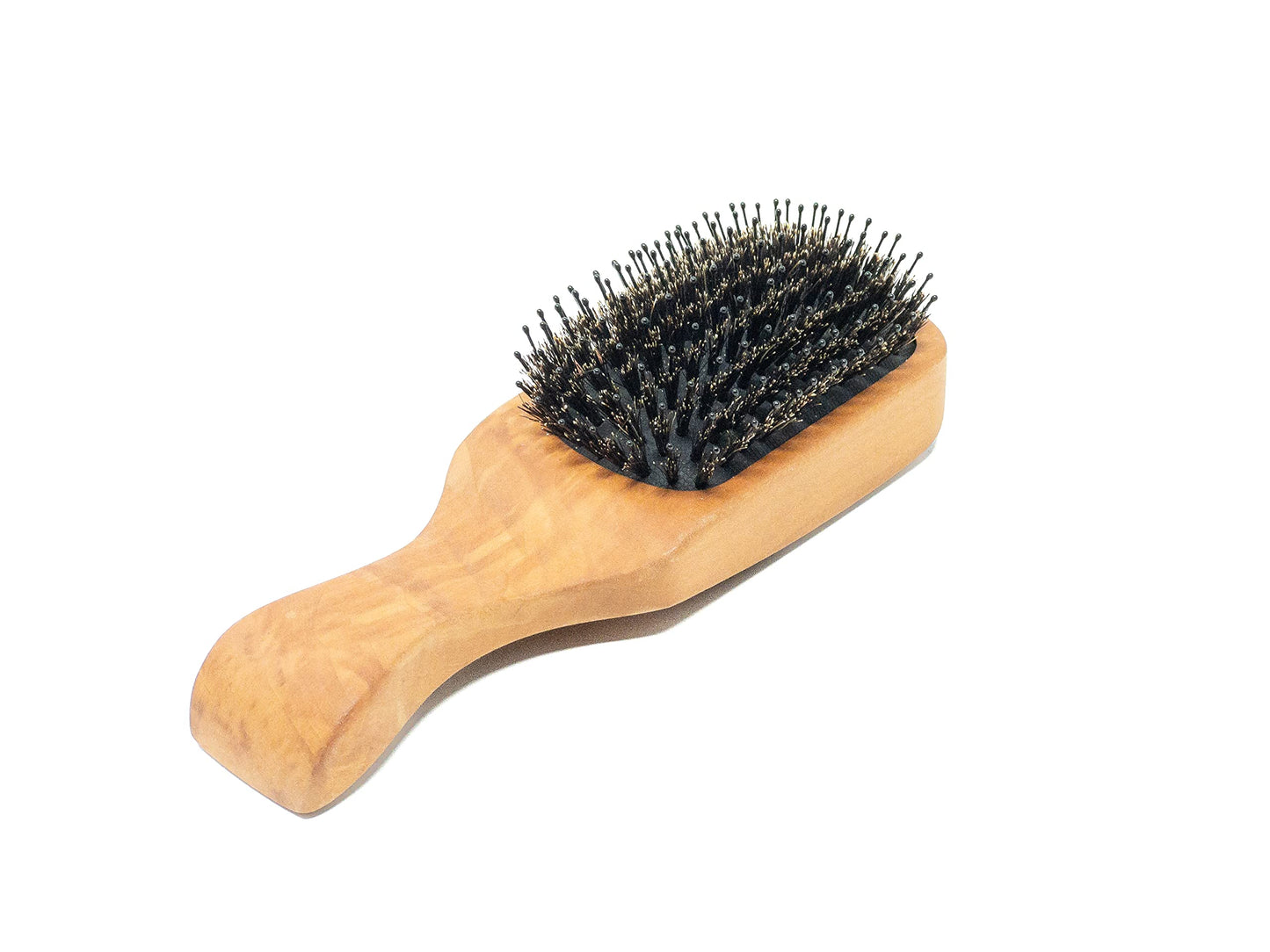 ZilberHaar - Major Hair & Beard Brush for Thick Hair - Boar Bristles, Pearwood, Cushion & Nylon Pins - Detangling & Styling - Made in Europe