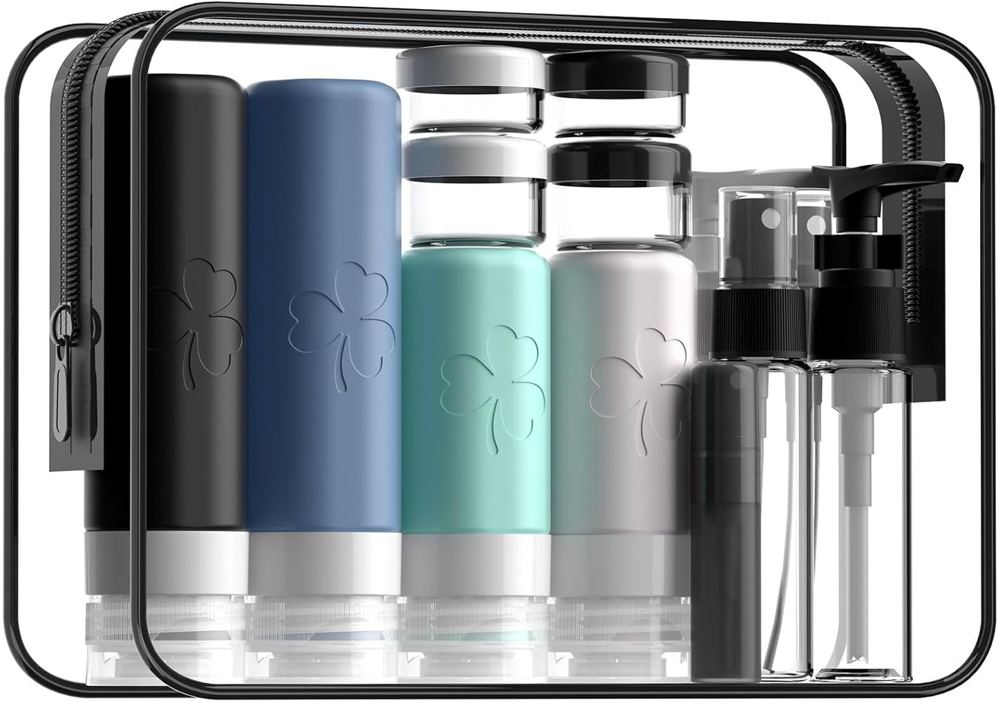 Travel Bottles Set - 23 Pack TSA Approved Silicone Toiletry Bottles | Leak Proof, BPA Free, Refillable Travel Essentials