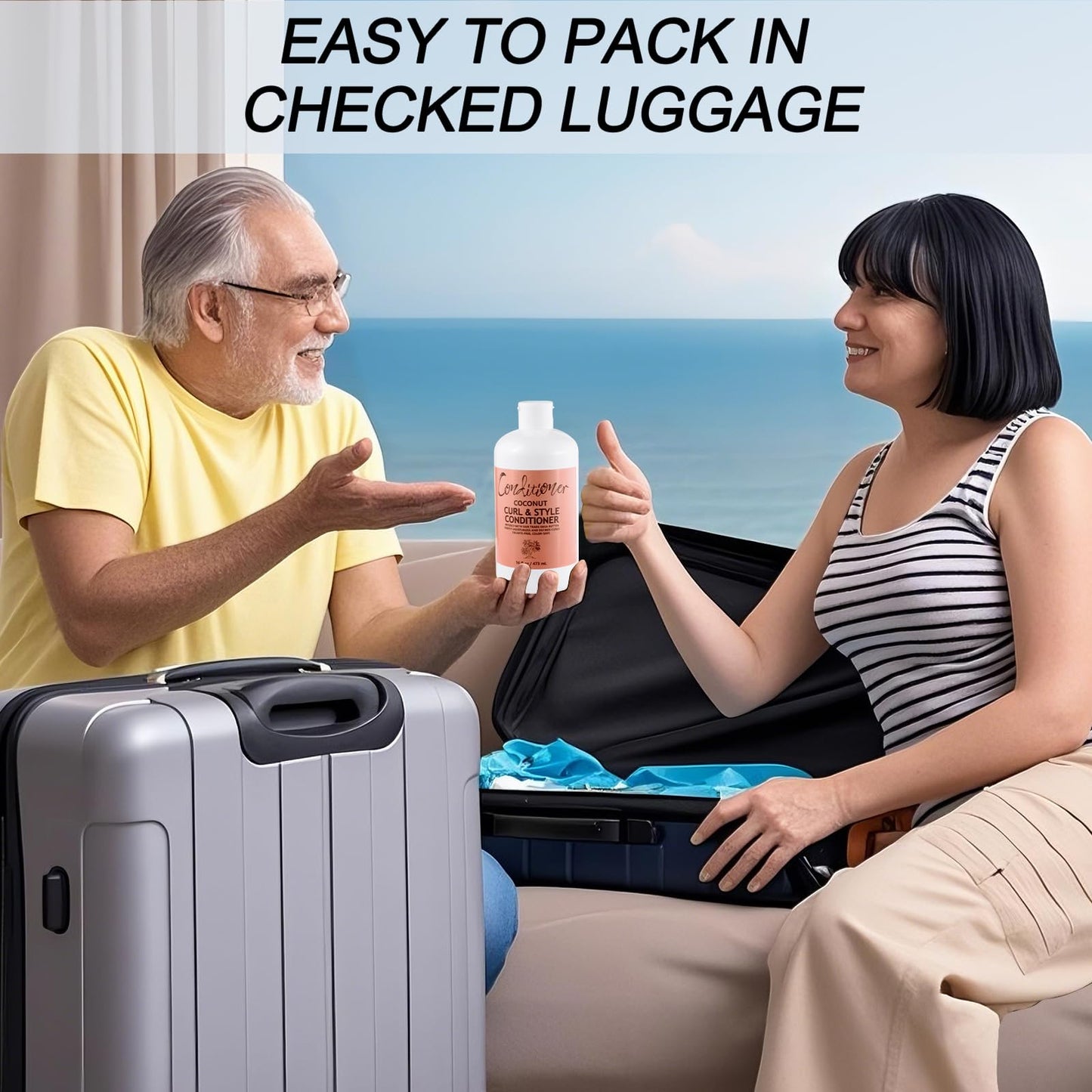 Leak-Proof Empty Shampoo Containers Set for Cruises (64oz Total) – Reusable for Travel, Beach, Events, Concerts – with Funnel, Easy to Fill & Pack in Checked Luggage