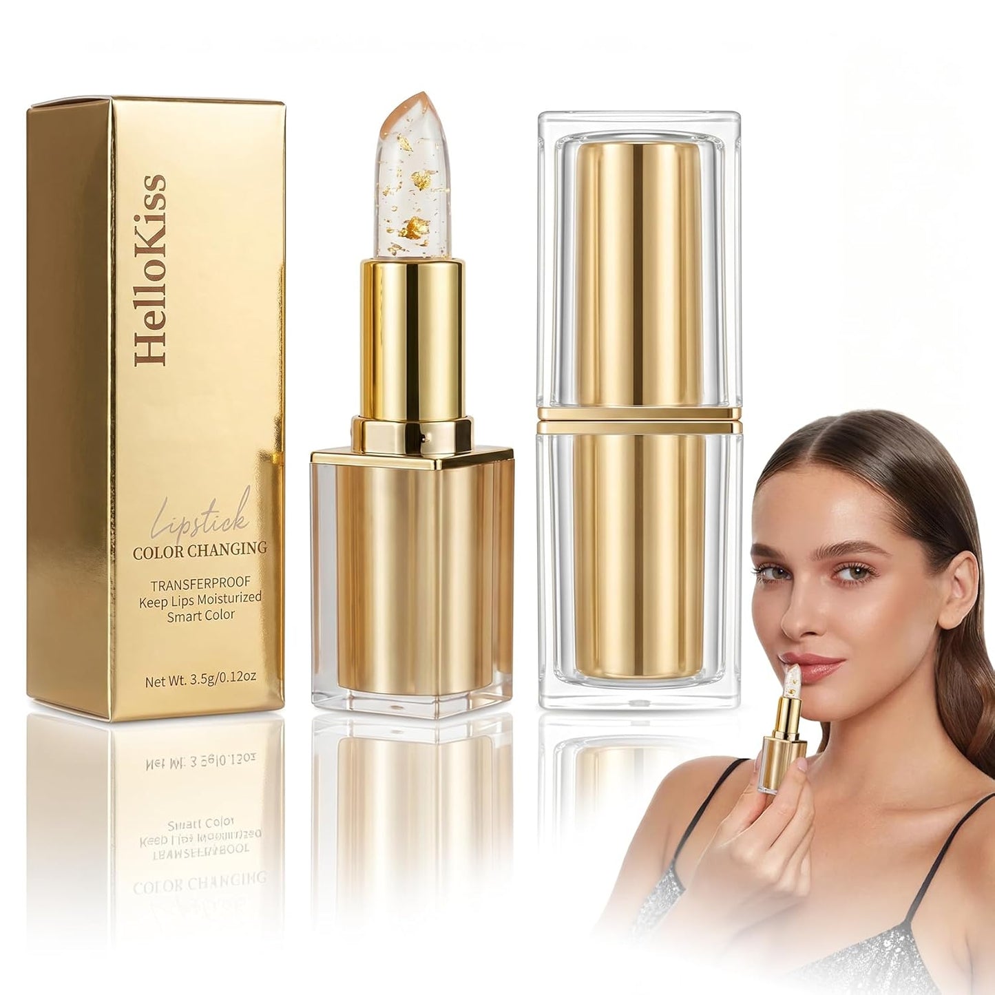 Color Changing Lipstick - 2PCS pH Adjusting Formula for Women | Long-Lasting, Moisturizing & Clear