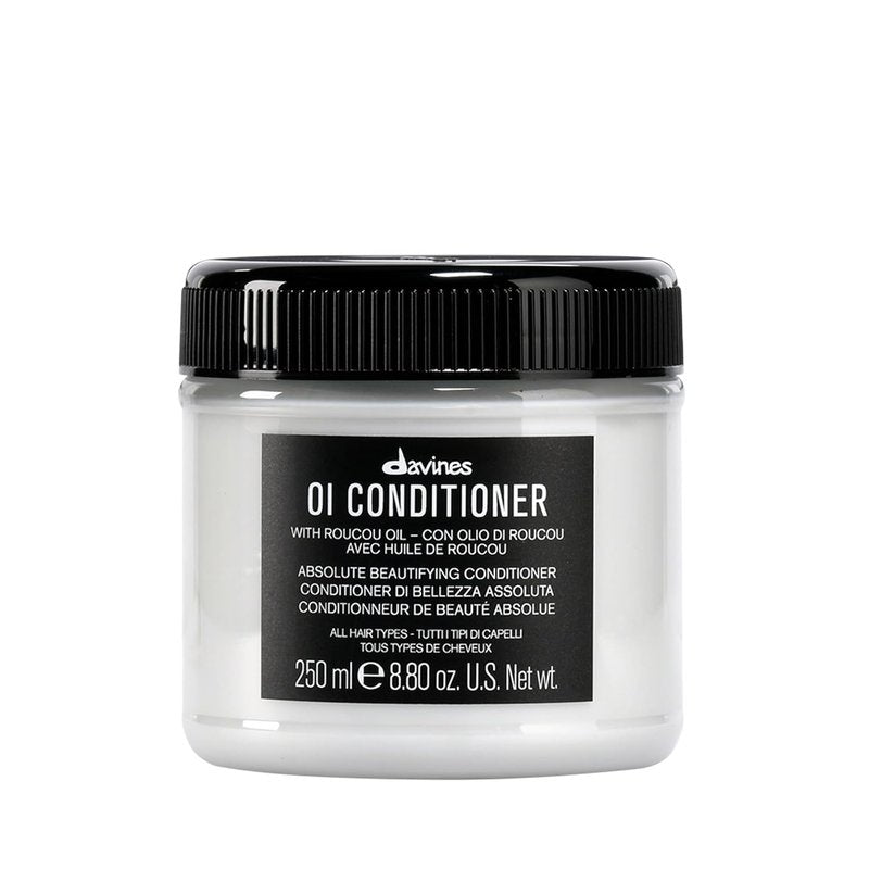 Davines OI Conditioner - Rich Hydrating Cream for All Hair Types | Accelerates Drying, Adds Shine & Softens with Roucou Oil