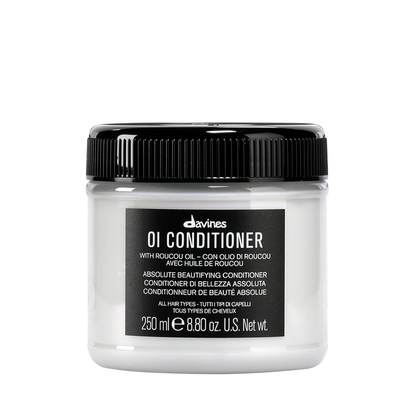 Davines OI Conditioner - Hydrating Cream for All Hair Types | Accelerates Drying, Adds Shine & Softens with Roucou Oil