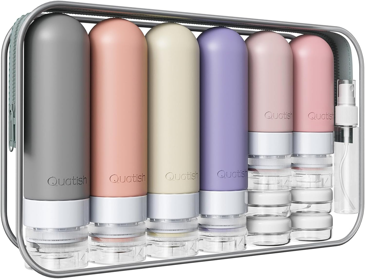 Travel Bottles for Toiletries - 20 Pack TSA Approved Leak Proof Silicone Containers | Macaron Colors