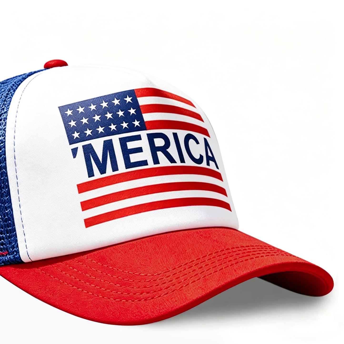Yunfan 4th of July Hat 4th of July Accessories Adjustable Baseball Cap Snapback Mesh American Flag USA Hat Fourth of July Memorial Veterans Labor for Women Men Teen