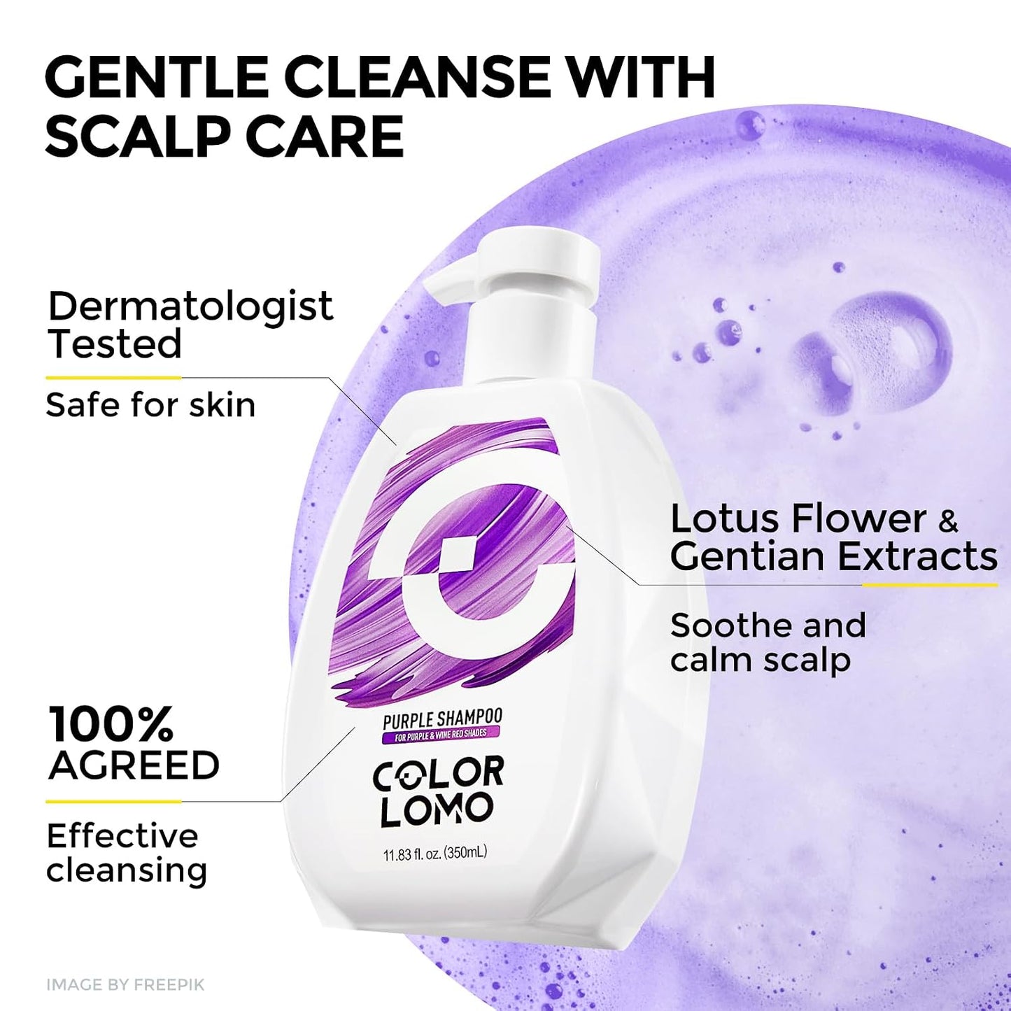 Ultra Color Safe Shampoo - Prevent Fading & Enhance Shine | Vegan Formula for Purple Color Treated Hair