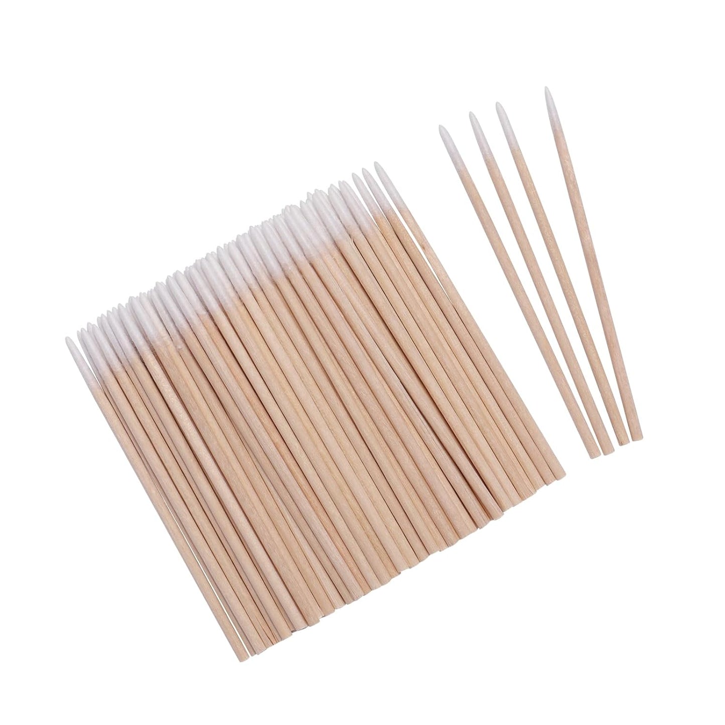 Eyelash Microbrush Sticks - 1200pcs Wood Cotton Swabs for Makeup, Eyebrow, and Tattoo Removal | 7cm Length