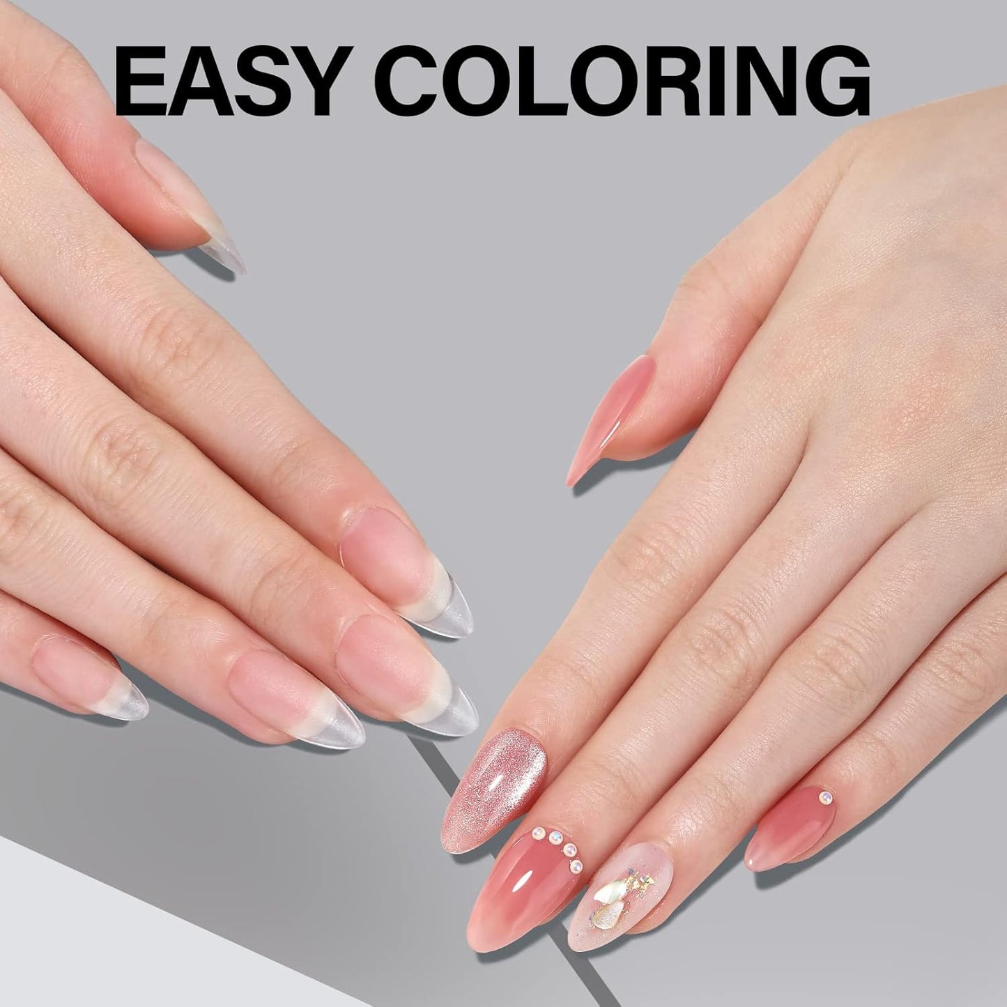Almond Nail Tips - 450pcs Soft Full Cover Gel Nails | Pre-shaped Press-On Extensions in 15 Sizes for Beginners