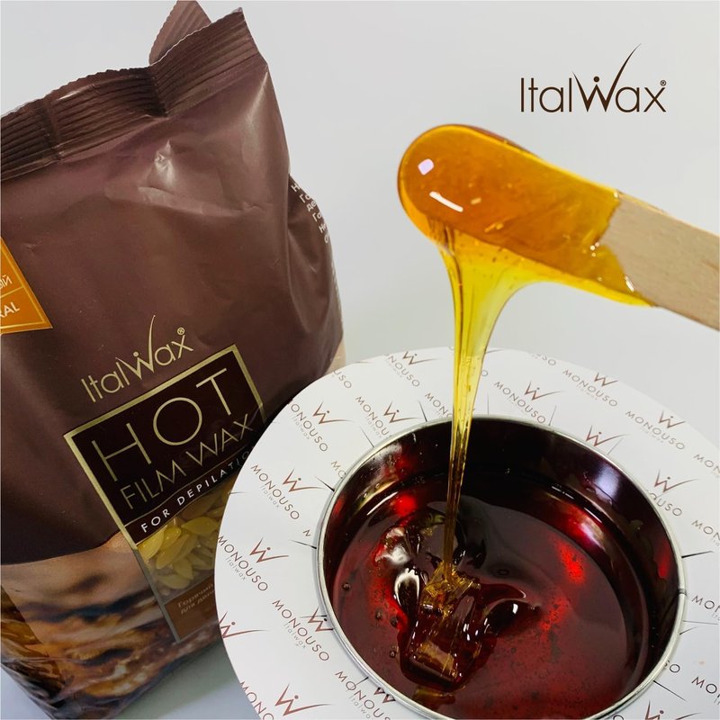 Italwax Classic Line Natural Hard Wax Beads 2.2 lb (1 kg) – Transparent Medium Setting Stripless Wax for Normal Skin & Large Areas – Made in Italy