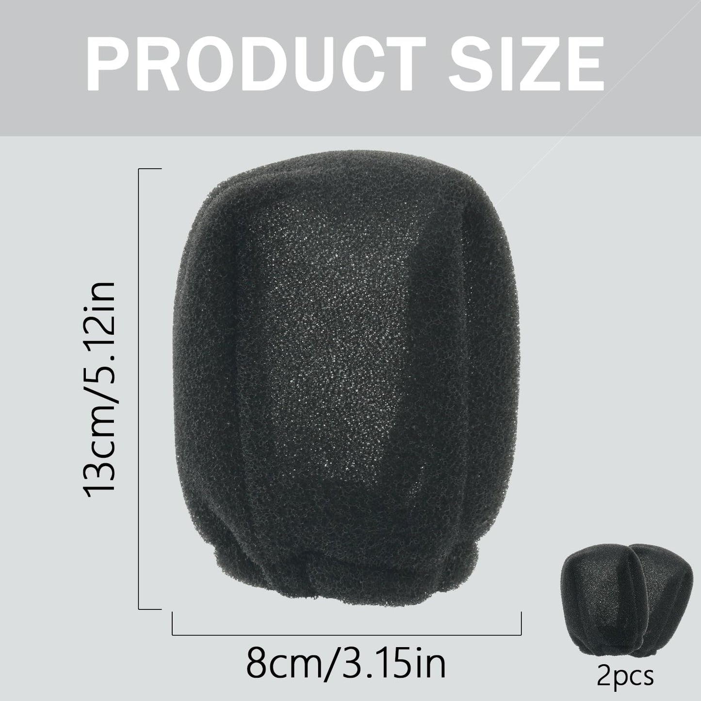 2Pcs Travel Hair Diffuser for Hair Dryer - Compact and Portable (5.12x3.15) Travel Hair Dryer Diffuser Sock‌ Made of Soft, Heat-Resistant and Flexible Foam, Tear-Resistant and Reusable