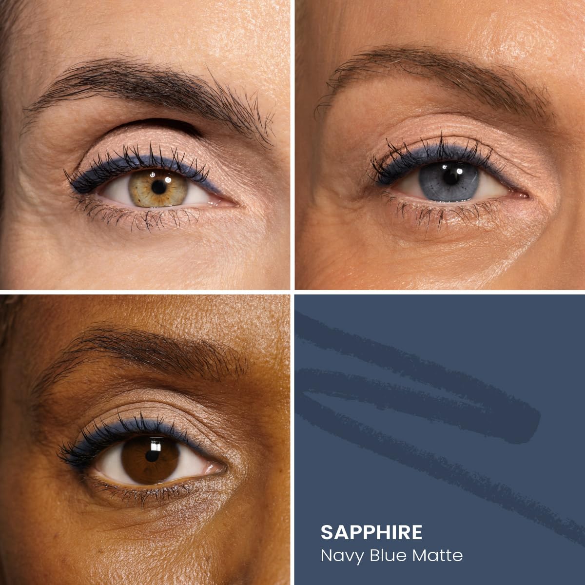 PrimeEyes Glide Eyeliner for Mature Women - Water-Resistant, Long-Lasting Gel Cream | Sapphire Blue