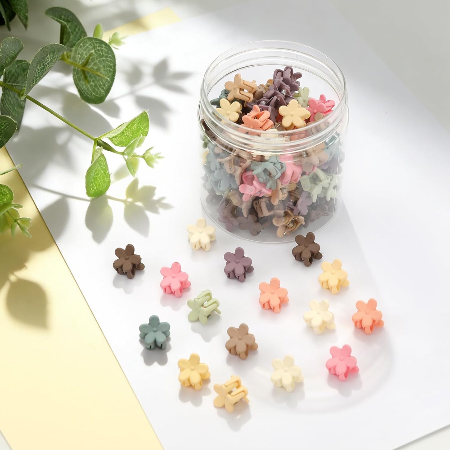 Mini Flower Hair Clips - Cute Mini Claw Clips for Toddlers & Kids | 100 Pcs Hair Accessories
