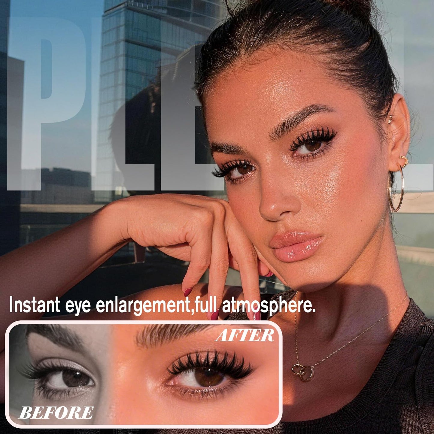 Flaunt Lash Clusters Wispy Eyelash Clusters 10-16mm Volume Cluster Eyelash Extensions Faux Mink D Curl Lashes Clusters Spider Individual Lashes Extensions with Wide Band by Pleell
