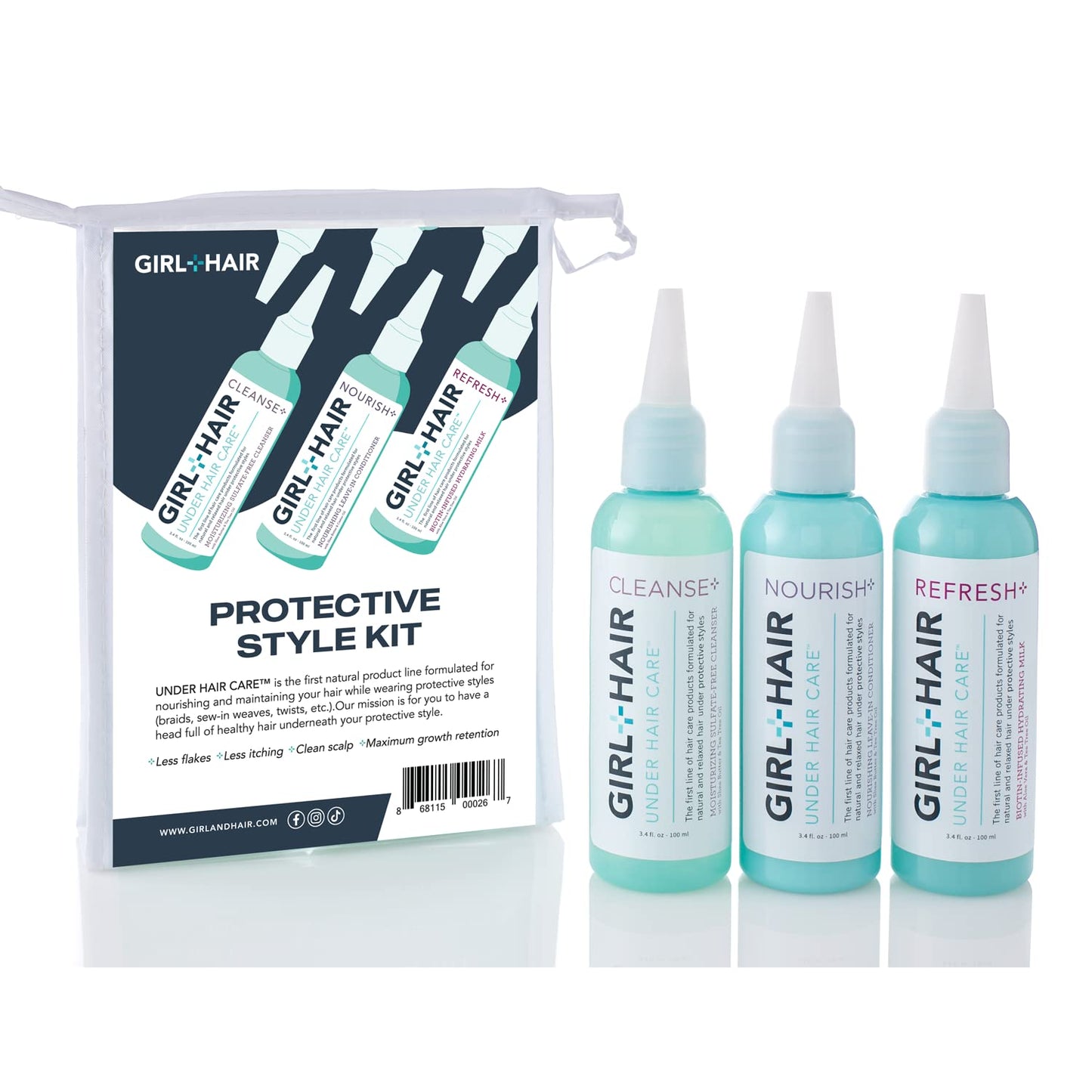 Ultimate Travel Hair Care Set - Strengthen & Nourish Hair | TSA-Compliant Kit (3 x 3.4 fl. oz)
