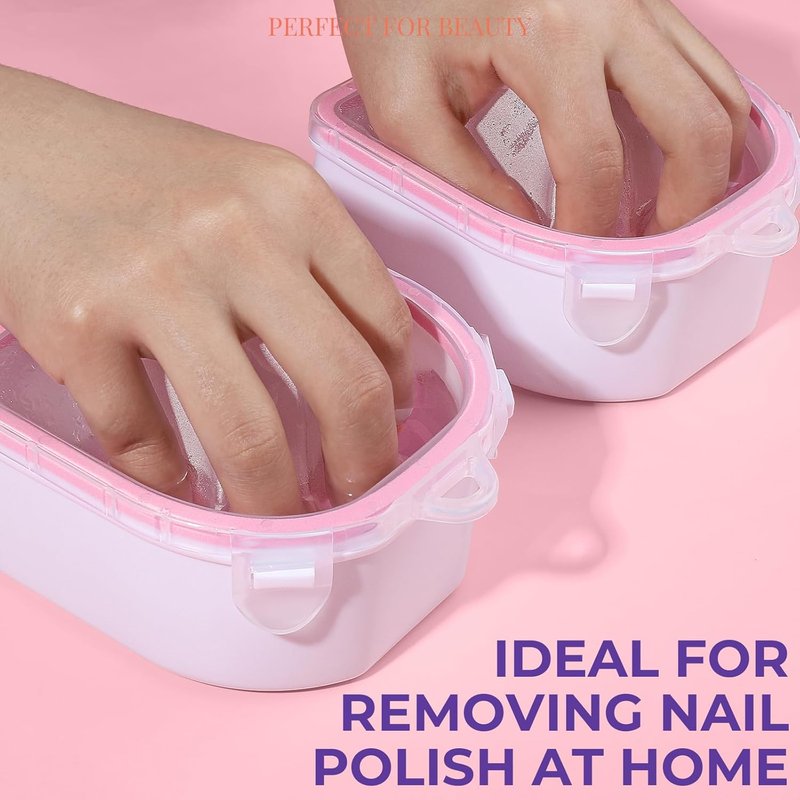 Nail Soaking Bowl Kit - 10 Acetone-Proof Bowls for Gel Polish Removal | Manicure Tools Included