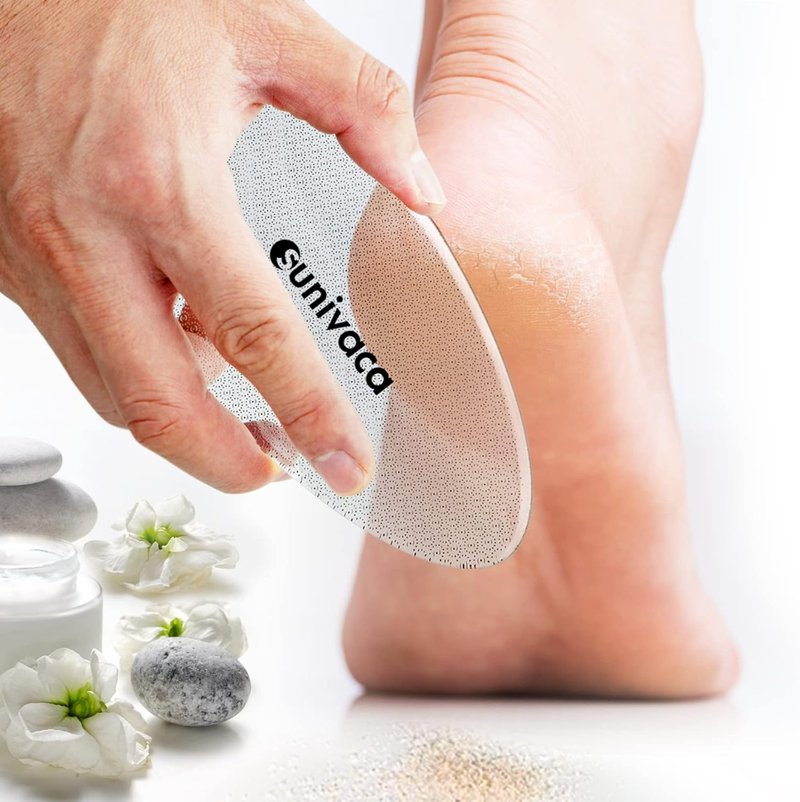 Glass Foot File - Callus Remover & Heel Scraper for Smooth Feet | Professional Pedicure Tool for Diabetic Care