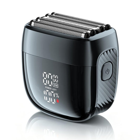 MALEGEBAZ Electric Foil Shaver for Men, 5-Blade Rechargeable Razor with Magnetic Blade Guard, IPX8 Waterproof Wet/Dry Use, 2 Speeds & LED Display, USB-C Fast Charge, Travel Lock,Mousey Grey