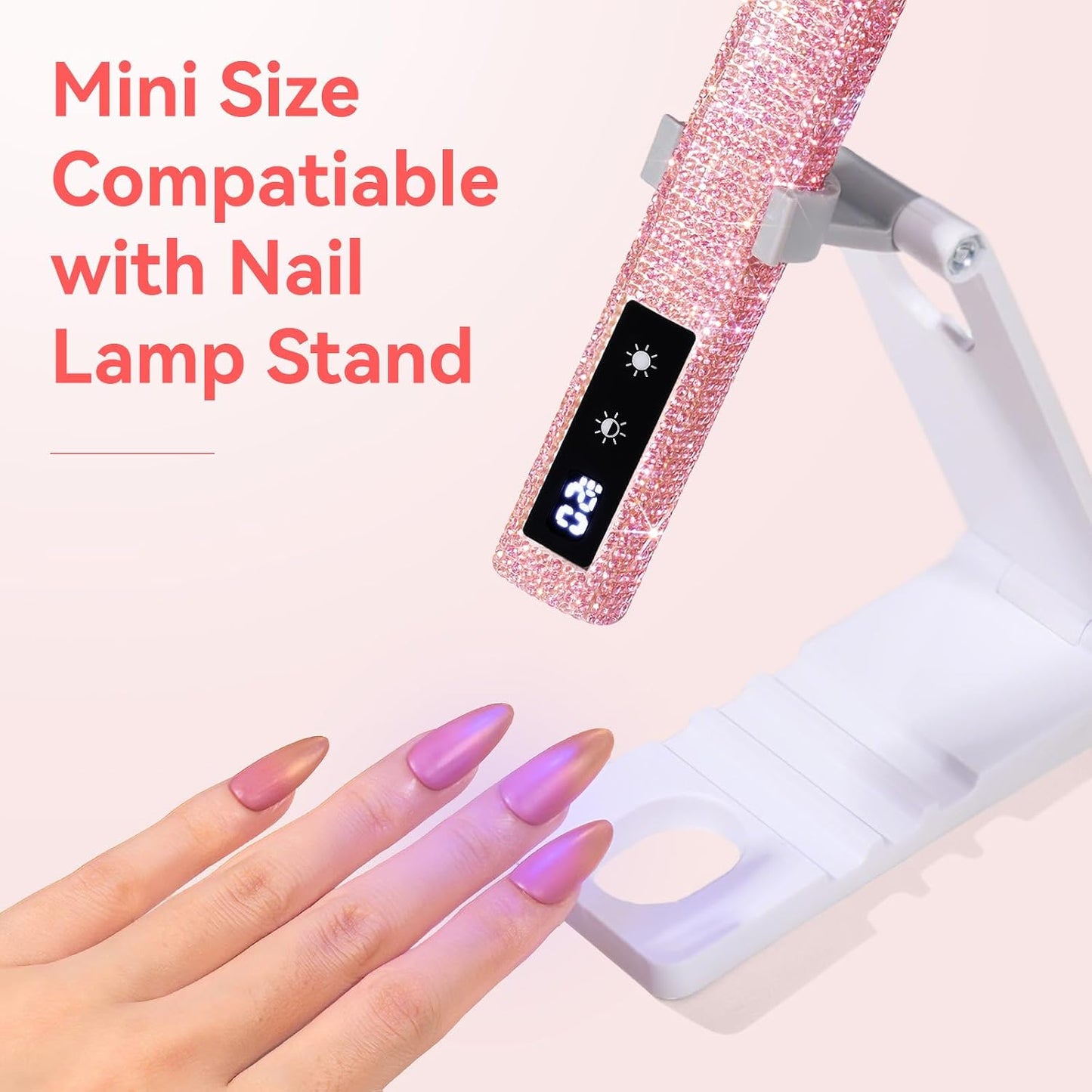 Makartt UV Nail Lamp - Handheld Flash Cure Light with Painless Mode & LCD Display | 800mAh Rechargeable, 3 Timers for Home & Salon Use