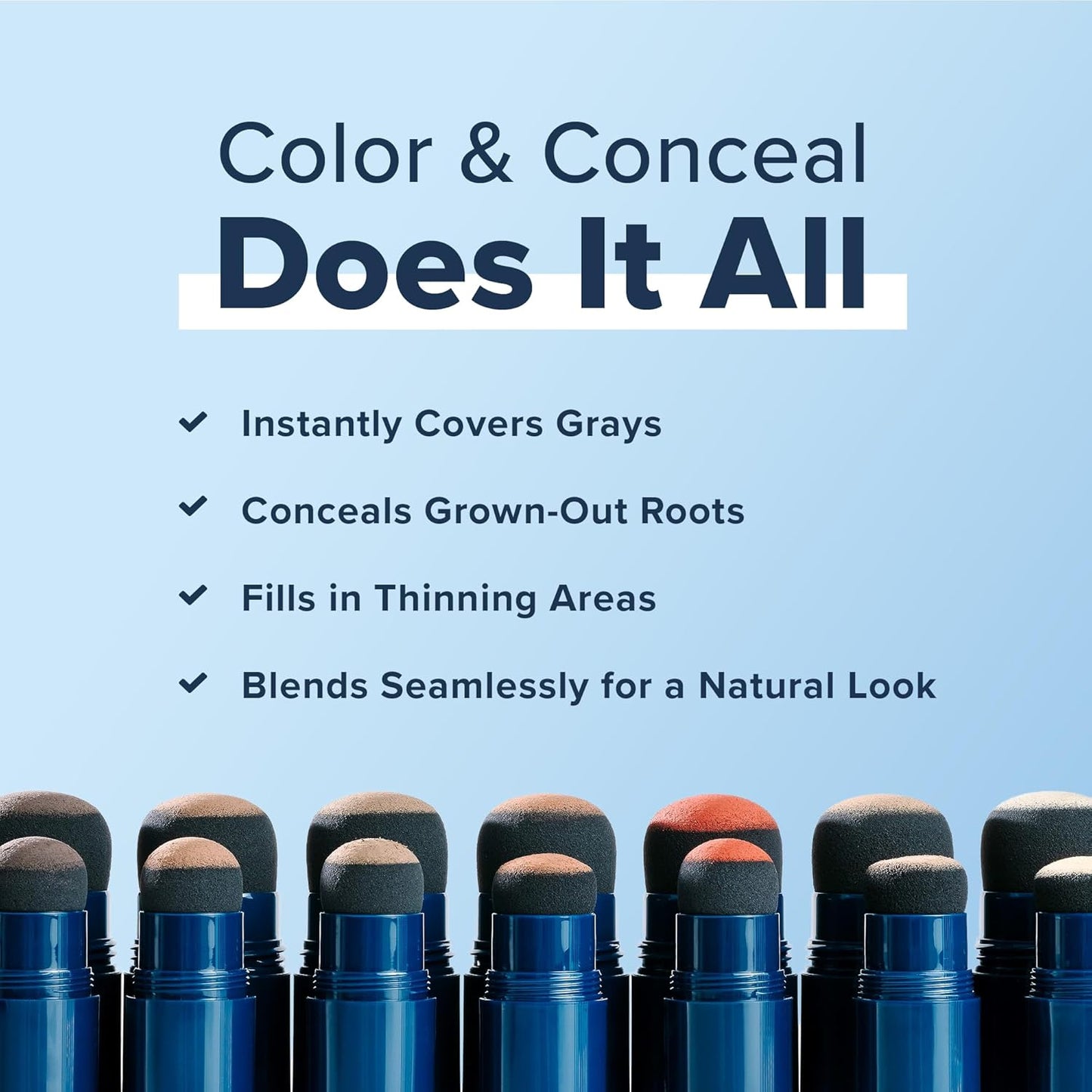TRUHAIR Color & Conceal Waterproof Root Touch Up - Gray Coverage & Hairline Filling | Auburn Shade