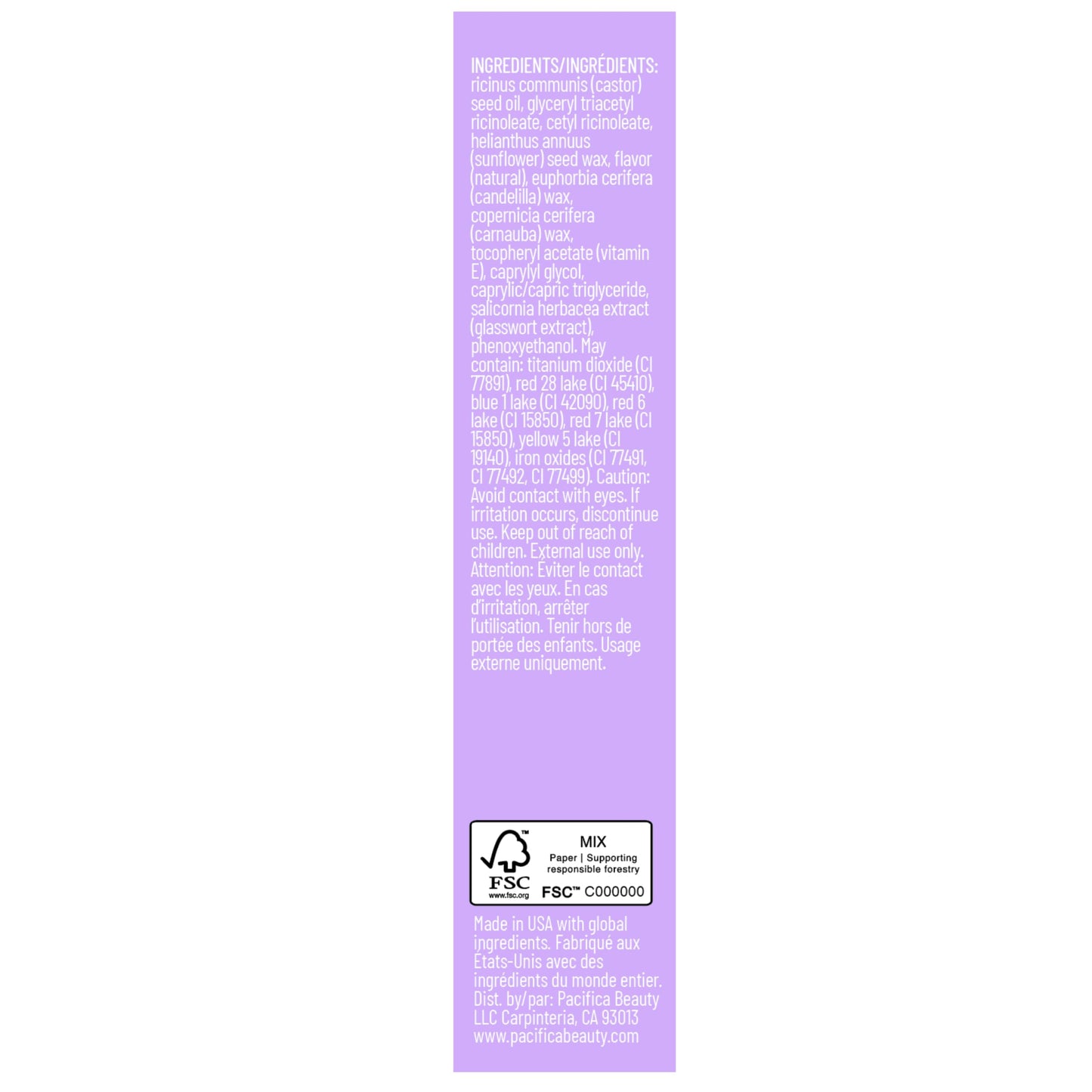 Pacifica Blueberry Crush Lip Buttercream, Tinted Lip Balm, Vegan and Cruelty Free, Rich Cushion Texture Melts Into Lips, Lasting Hydration and Soft Shine, Buildable Mineral Tint