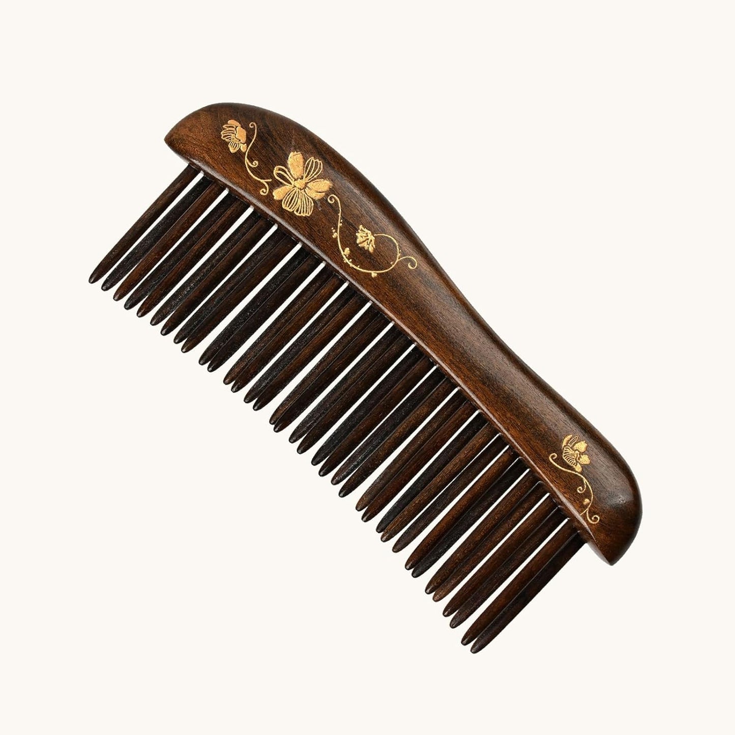 Handmade Wooden Comb - Double-Row Teeth Design for Scalp Massage | 4.7" x 2" Natural Wood Comb