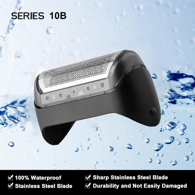 10B Series 1 Replacement Foil & Cutter Compatible with Braun Series 1 Replacement Head for Braun Series 1000/2000 Electric Razors for Shaver 180 190 1735 1775 5728 5729 170S