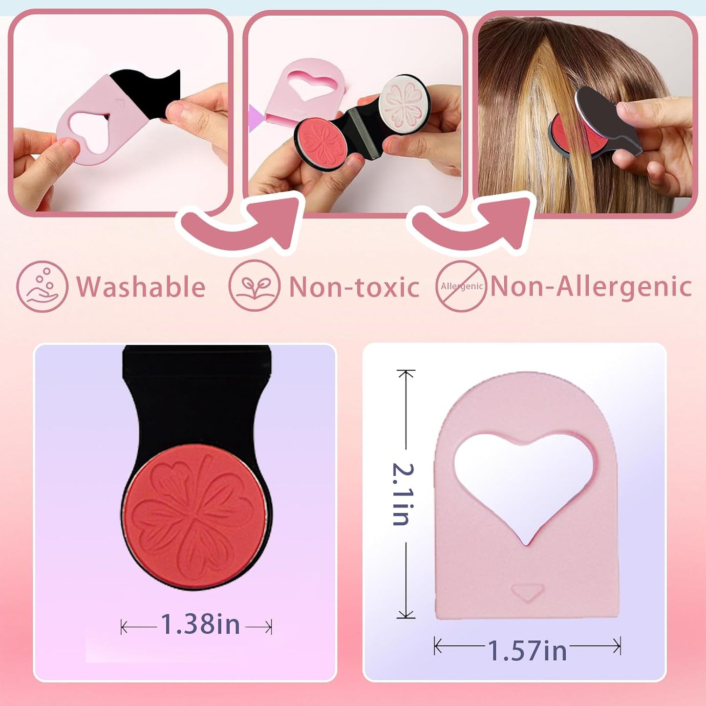 Hair Chalk for Girls - 10PCS Washable Temporary Hair Color Set | Fun Dye for Kids & Teens