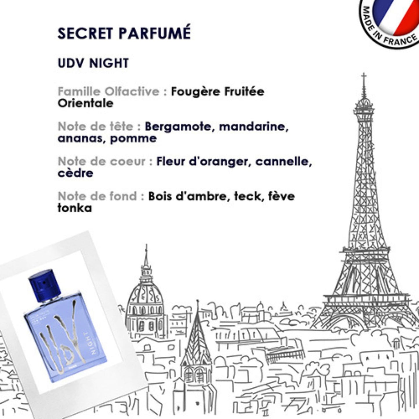 UDV Night by Ulric De Varens Eau De Toilette Spray 3.4 oz