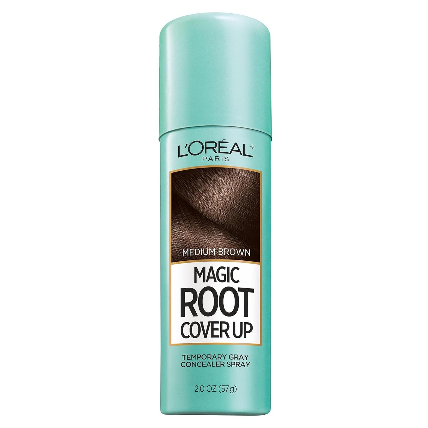 L'Oreal Paris Magic Root Cover Up - Gray Hair Spray for 100% Coverage | Lightweight, Ammonia-Free, Black, 2 oz