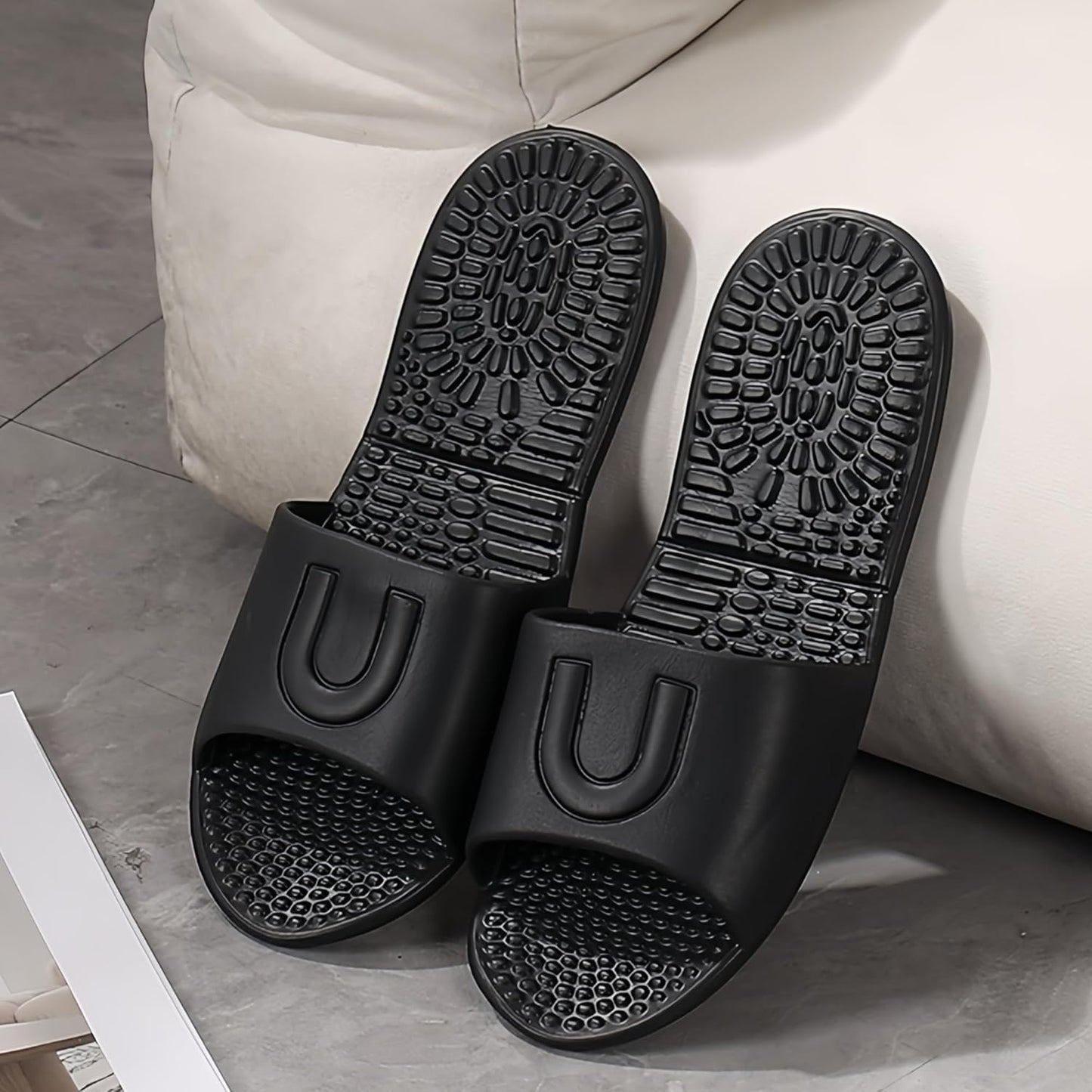 Foldable Shower Shoes - Portable Non-Slip Slippers for Travel | Lightweight EVA Quick-Drying Slides for Men & Women