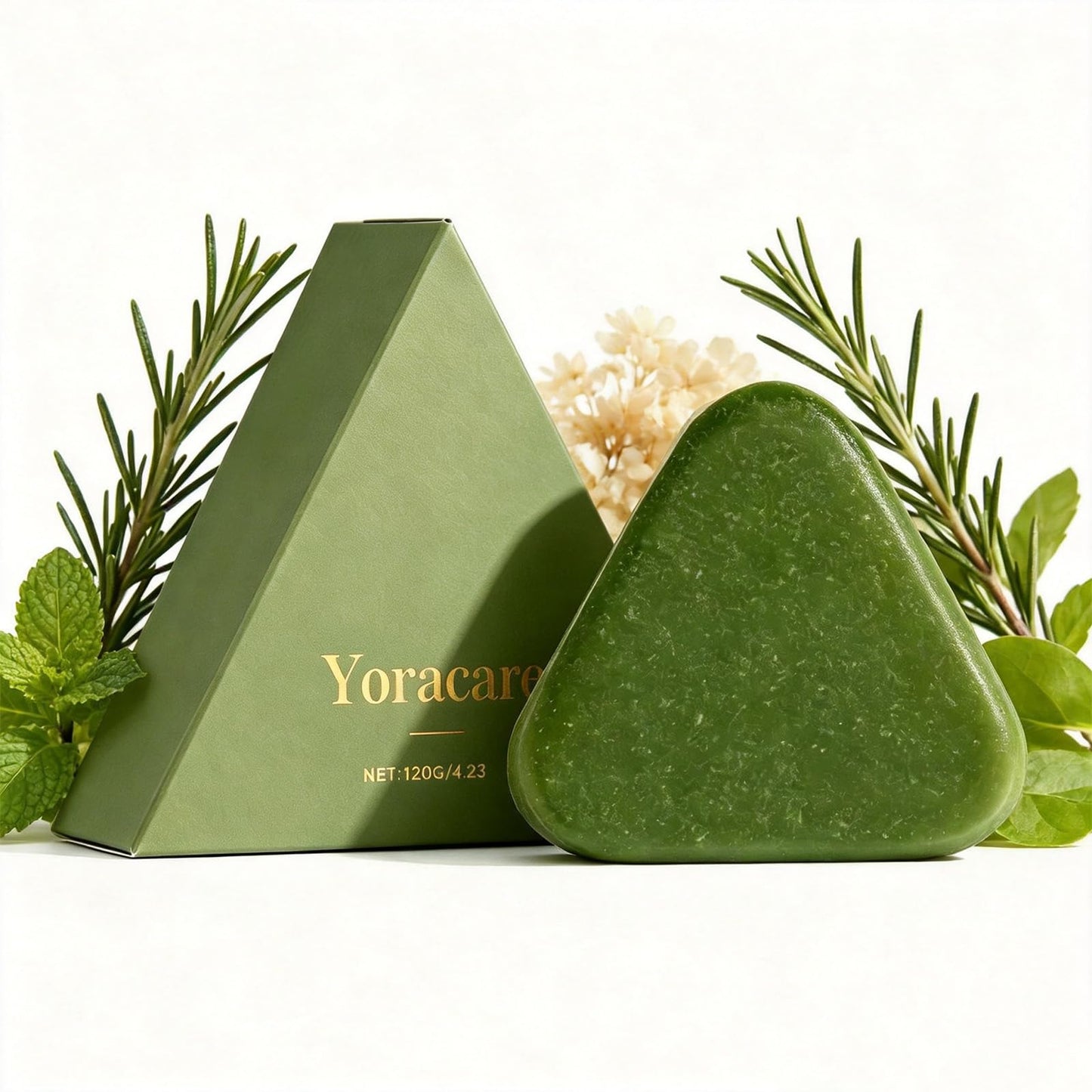 yoracare Korean Scalp Revival Bar, Shampoo Nourishing Repair Damaged Hair, Herbal Shampoo Bar for Thinning Hair, Solid Shampoo with Ginseng Biotin Rice Water, Deep Cleansing Dandruff Control