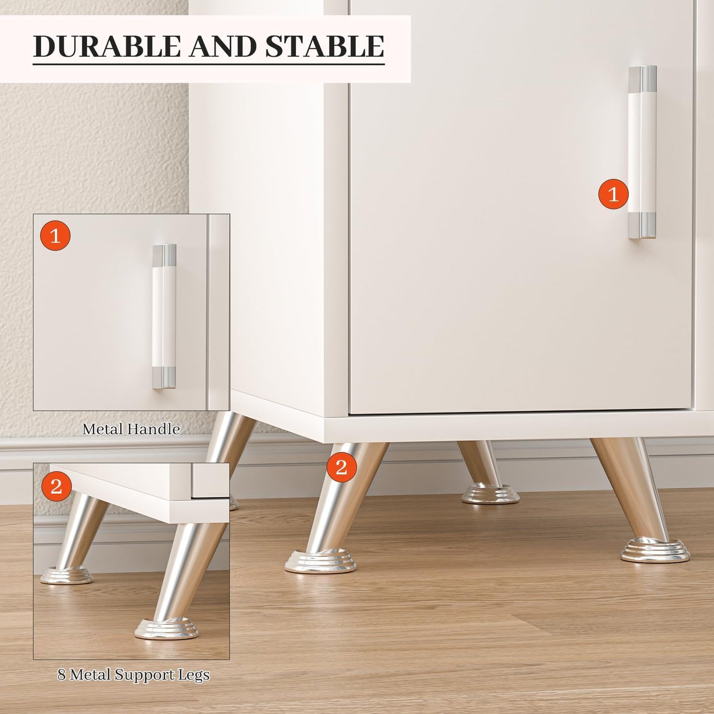 White Nail Desk for Nail Tech,Acetone-Resistant Manicure Table Nail Tech Desk with Drawers Nail Tech Table Station Storage Cabinet, Open Drawer, Wrist Pad, Metal Legs, for Beauty, Salon, Spa Makeup