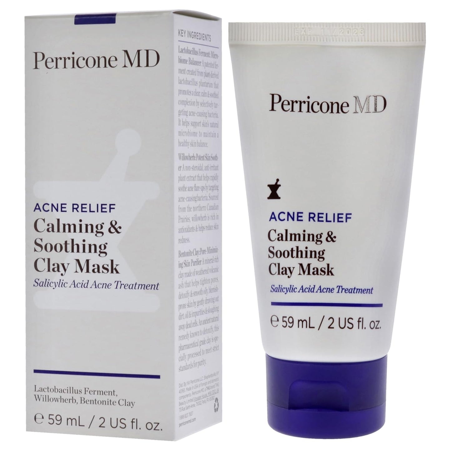 Perricone MD Acne Relief Clay Mask - Calming & Soothing Formula | 2 fl. oz.