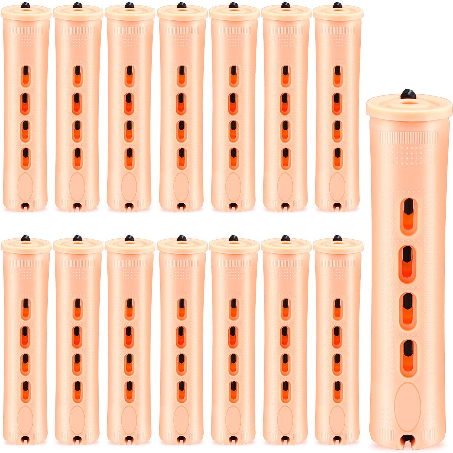 WILLBOND 60 Pcs Perm Rods - Plastic Curling Rollers for Long Hair Styling | 0.75 Inch, Purple