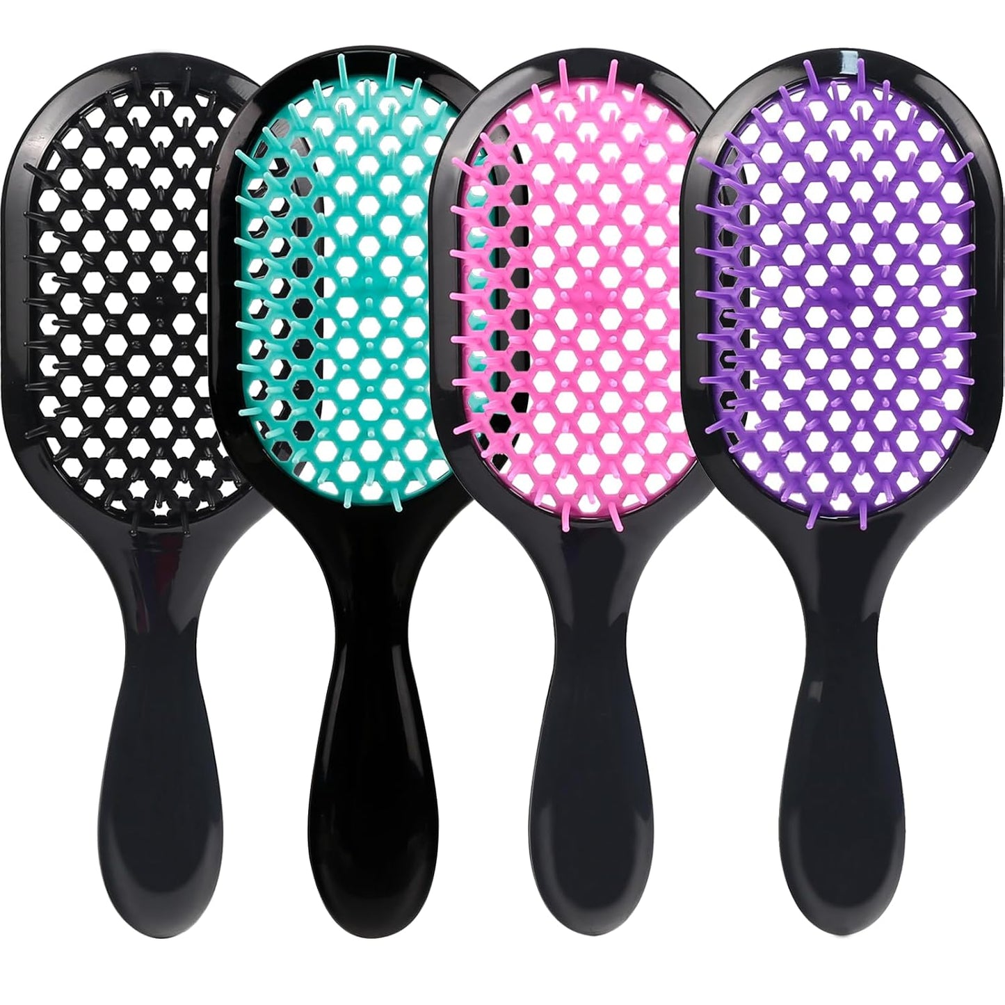 Detangling Brush - Gentle & Effective Hair Detangler for Wet or Dry Hair | Ultra-Light, Ventilated Design (Black)