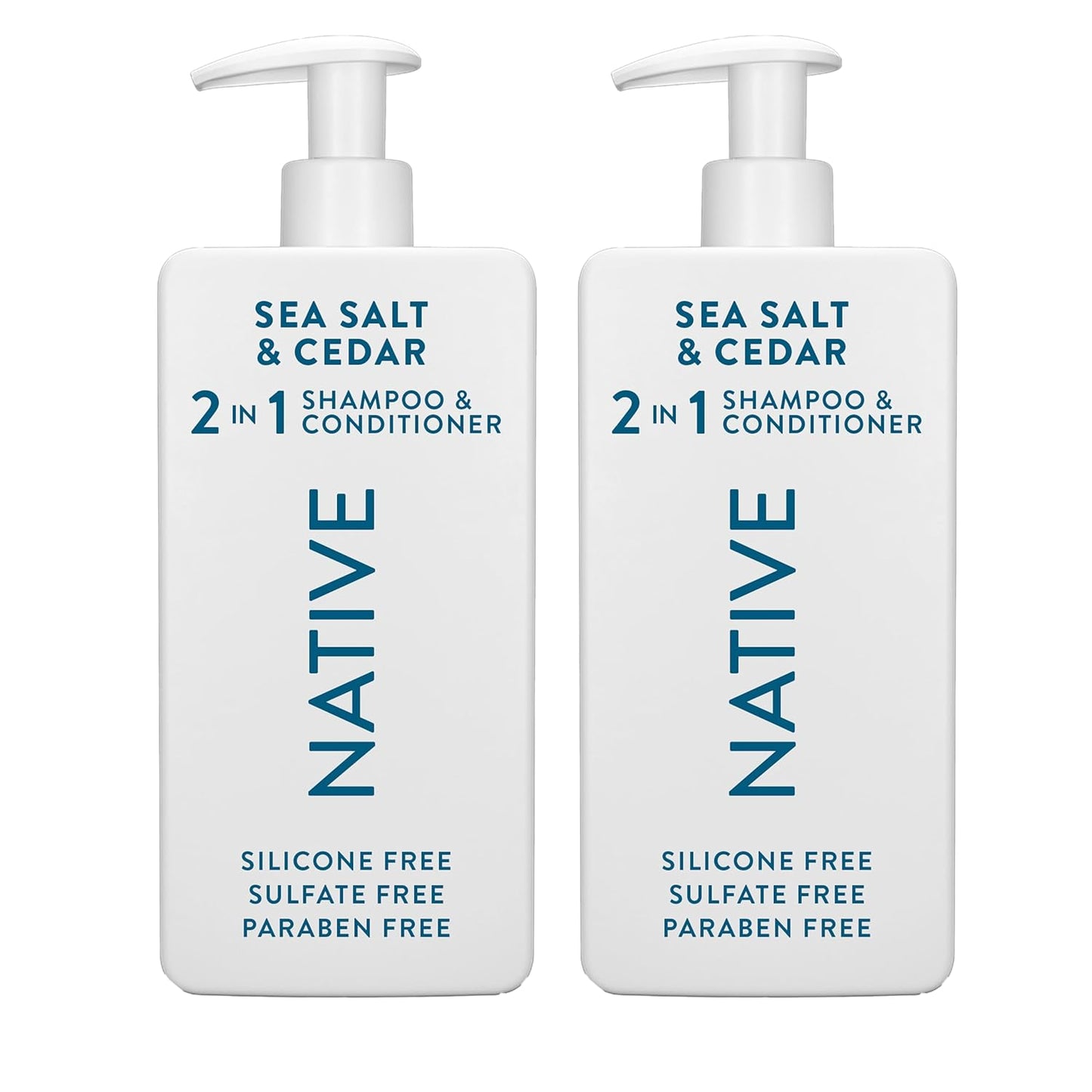 Native Sea Salt & Cedar 2-in-1 Shampoo & Conditioner Set - Moisturizing Formula, 16.5 fl oz