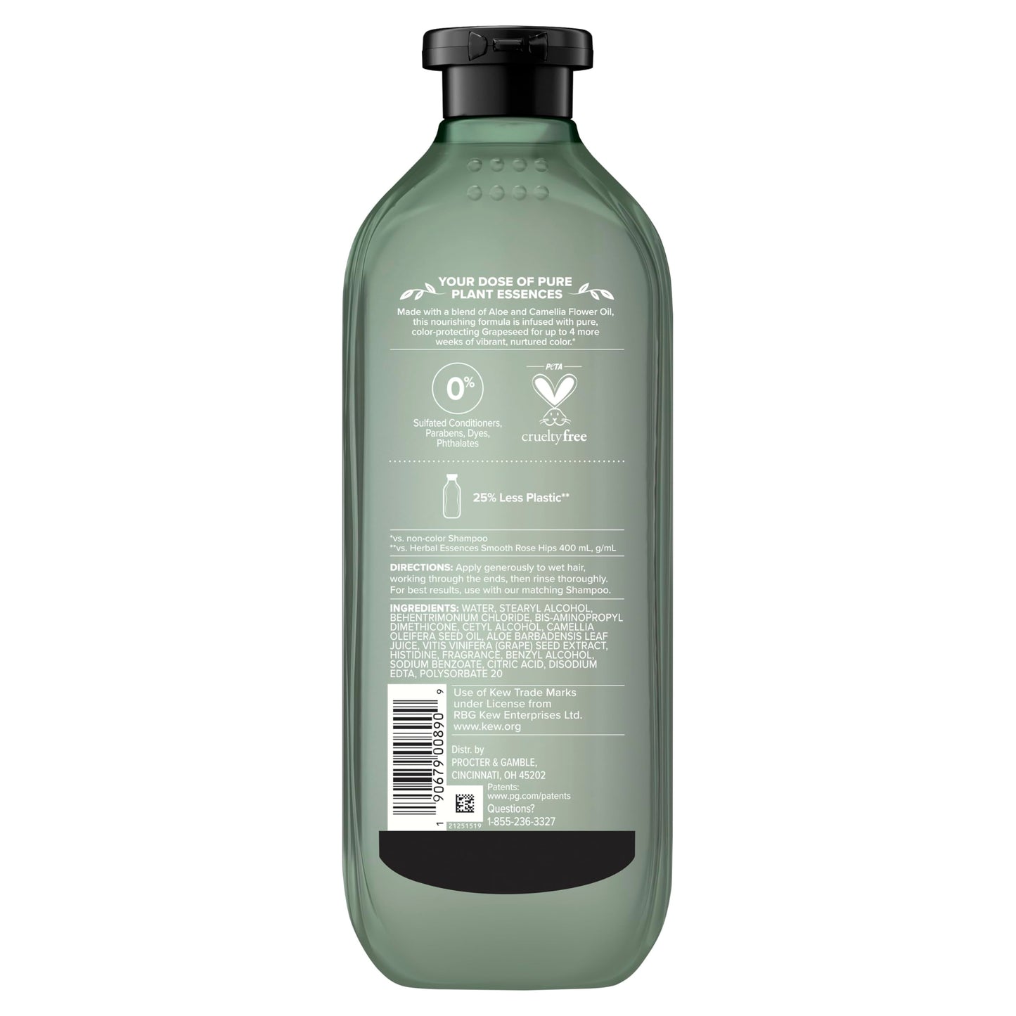 Herbal Essences Pure Grapeseed Color Nurture Sulfate Free Conditioner, 13.5 fl oz, Hair Protection and Color Nourishment