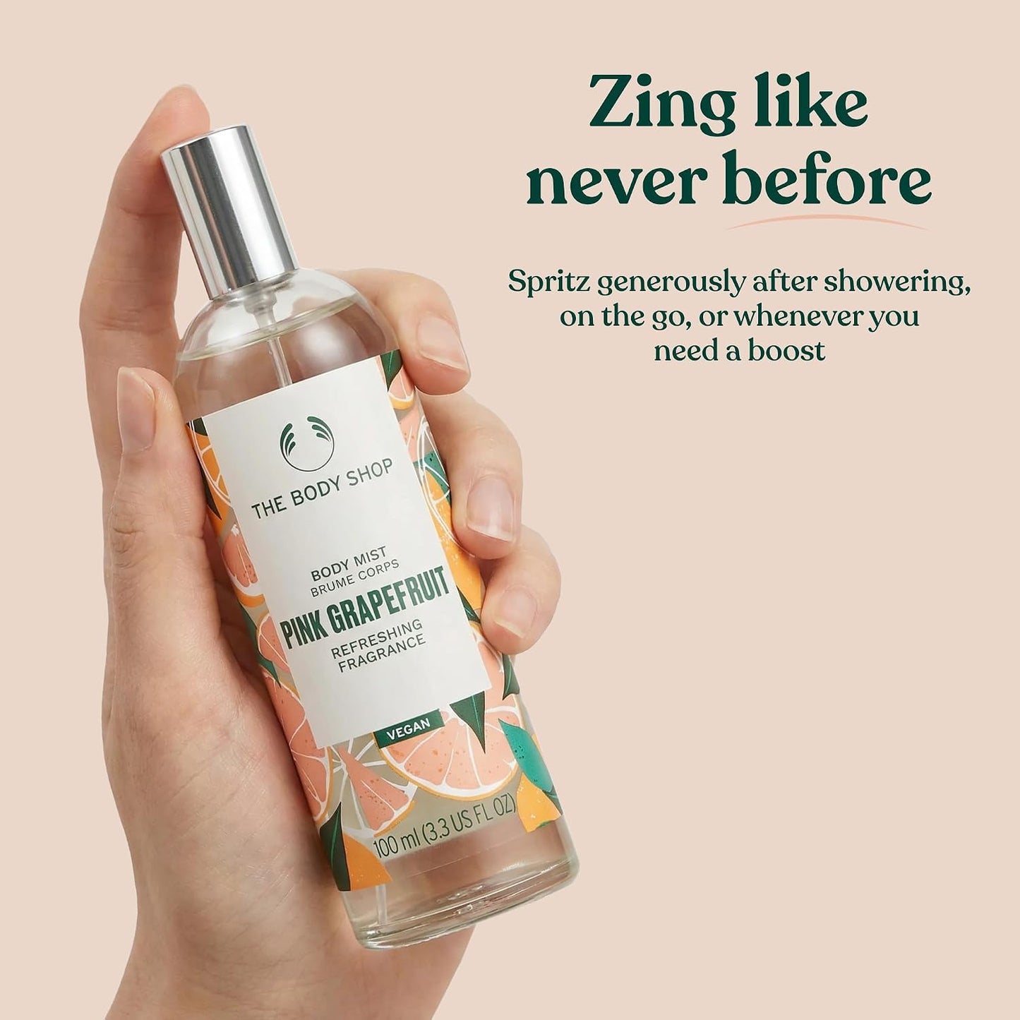 Pink Grapefruit Body Mist - Paraben-Free Body Spray | 3.3 Fl. Oz.
