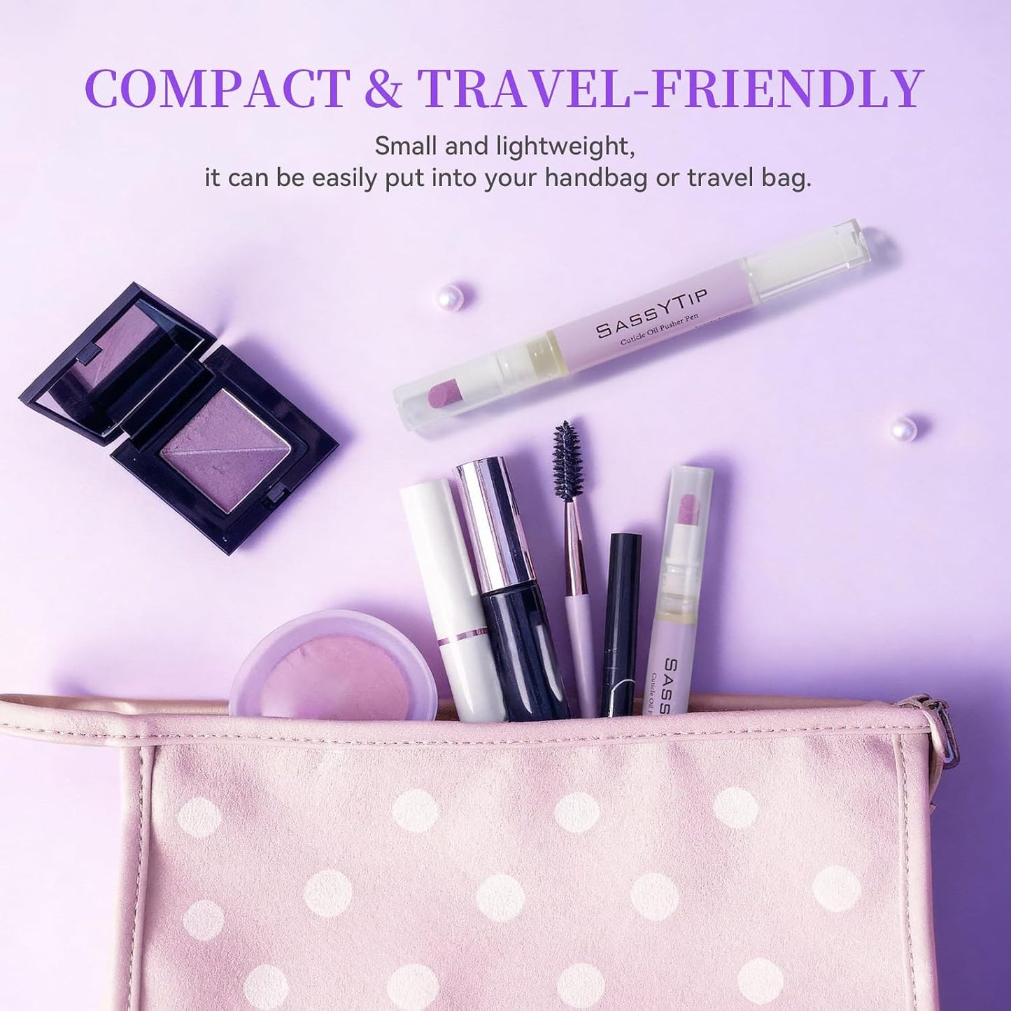 Ceramic Cuticle Pusher & Oil Pen - Gentle Cuticle Remover for Dry Nails | 2ml Lavender & Fragrance-Free