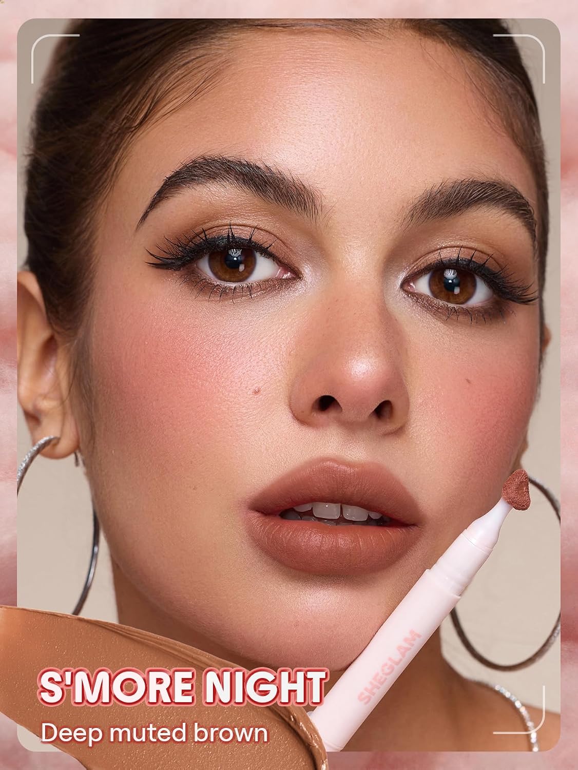 Marshmallow Puff Lip Blur Pen - Matte Hydrating Lipstick for Long-Lasting Color | Shade 524 S'more Night