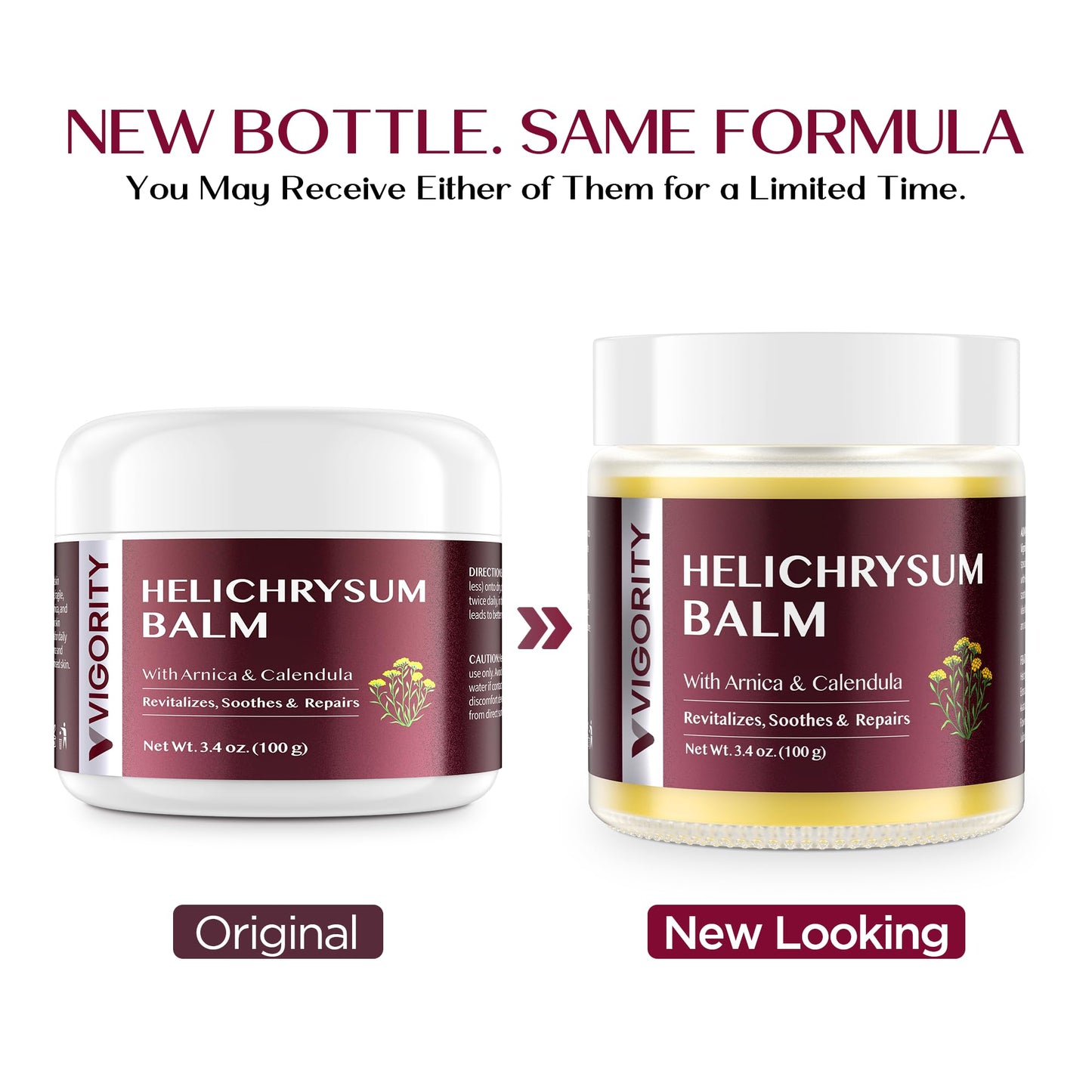 Vigority Helichrysum Balm Soothes & Repairs: Restorative Arnica Cream with Calendula for Fragile, Thin Skin & Bruise-Prone – Moisturizes, Revitalizes & Strengthens Skin Barrier for Adult Seniors 3.4oz