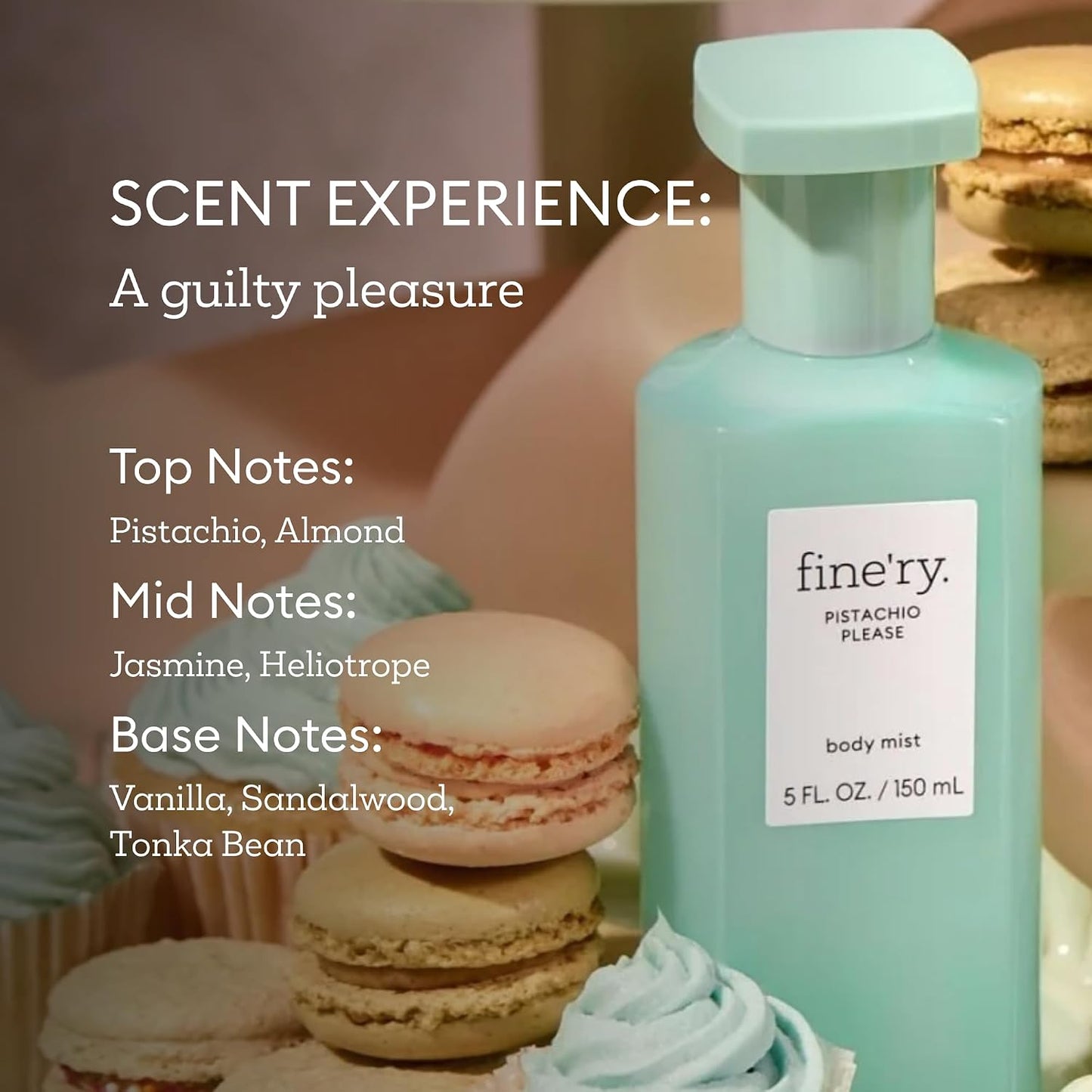 Gourmand Fragrance Body Mist Gift Set - Cherry, Pistachio & Vanilla | Vegan & Cruelty-Free | 5 oz x 3