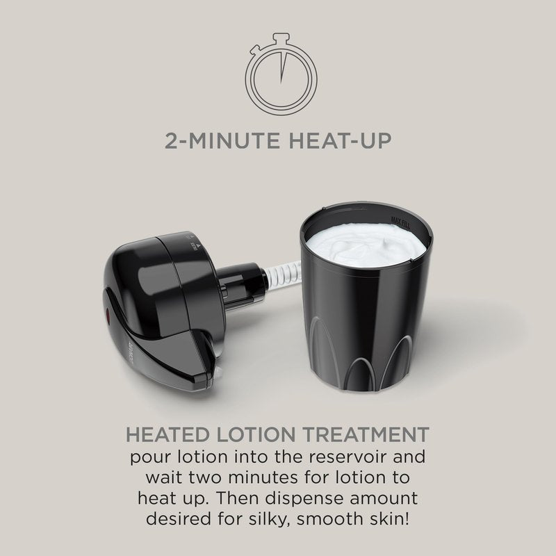 True Glow by Conair Lotion Warmer - Heated Lotion Dispenser for Body and Hand Lotion - Black