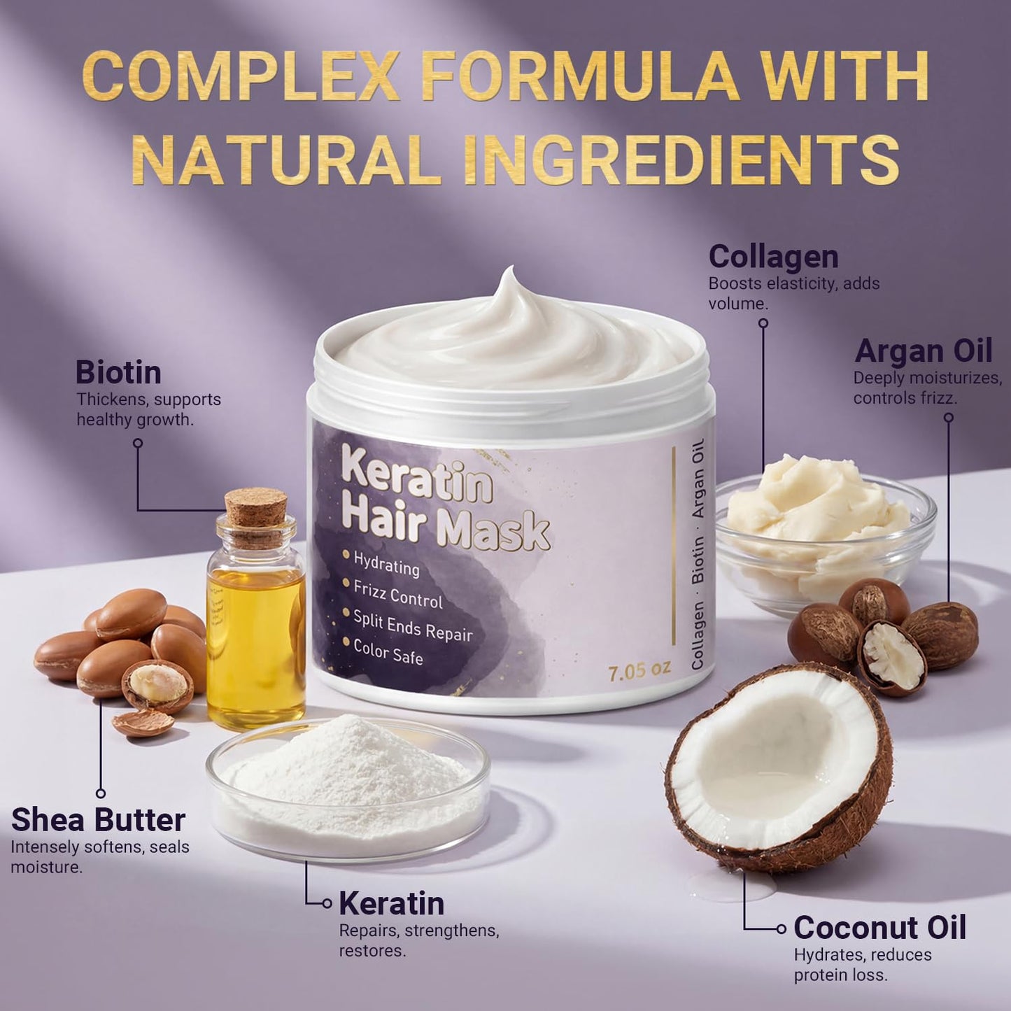 Keratin Hair Mask for Dry Damaged Hair – Deep Conditioning Repair Treatment