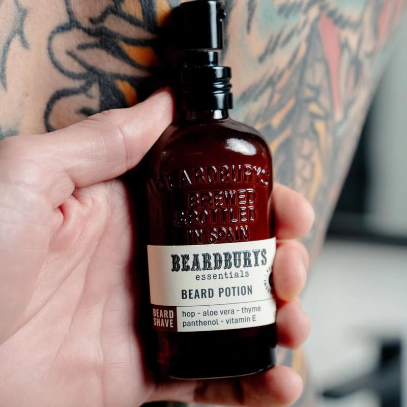 Beardburys Essentials Beard Potion | Moisturizing Beard Cream, Keeps Skin Moisturized and Itch Free, Increased Growth and Shine, With Hops and Vitamin E, 100% Vegan - 1.7 Fl