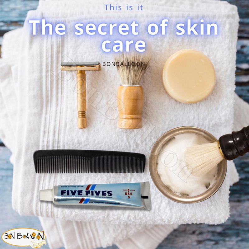 Five Fives Lather Shave Cream Cool Shaving Cream 55555 Each Tube 50 gm Glycerin Coconut Oil For A Smoother And Closer Shave 55555 Made In Egypt (5.29 oz / 150 gm Total 3 Pack)